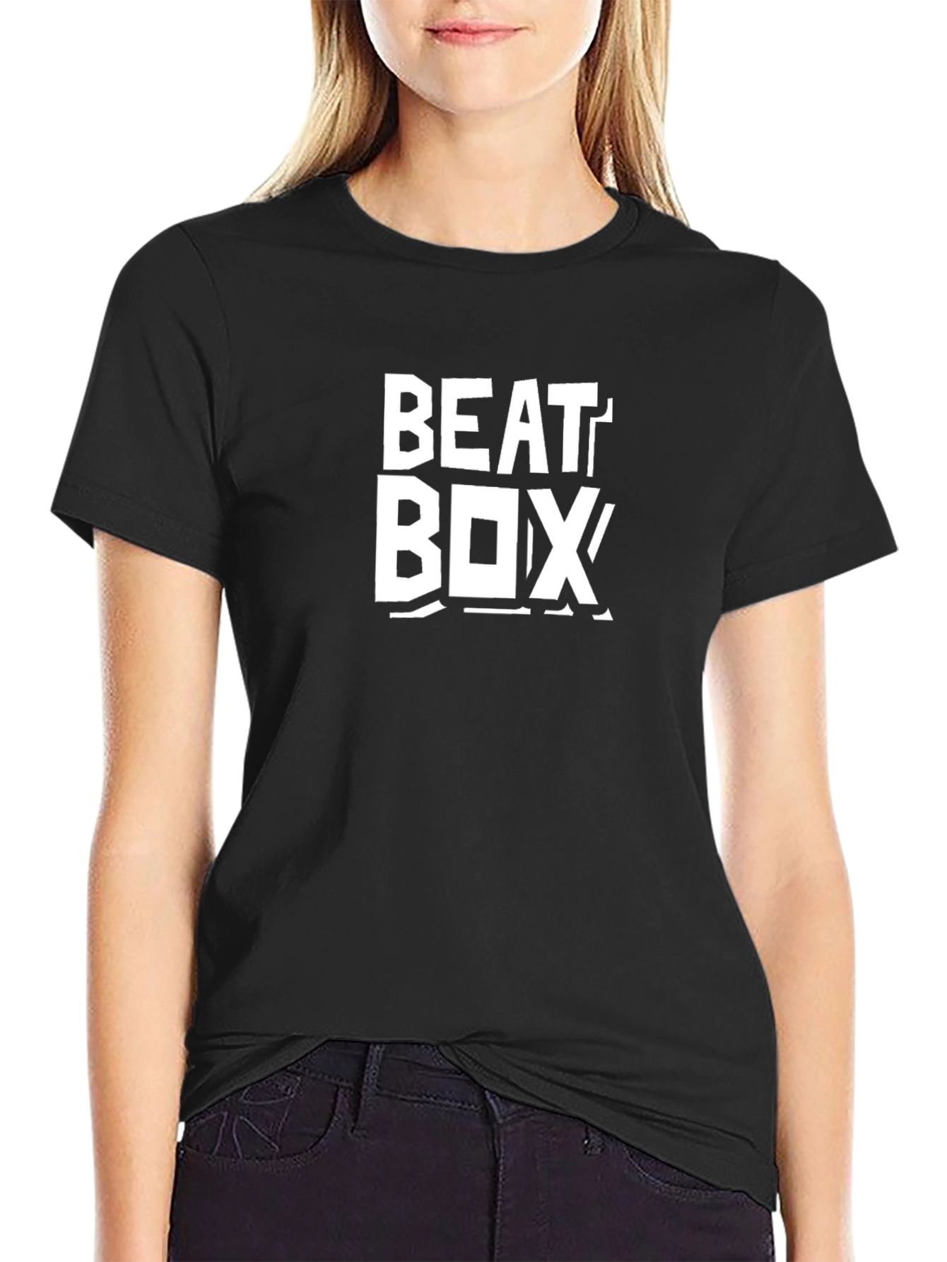 Beat Box Graphic Tee - Classic Black Cotton T-Shirt