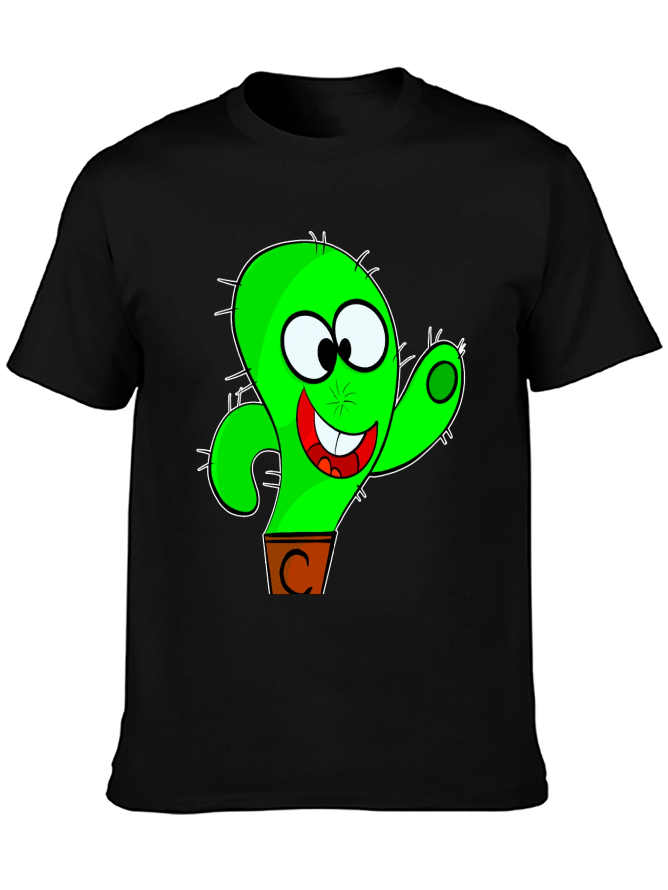 Funny Cactus Cartoon Graphic T-Shirt