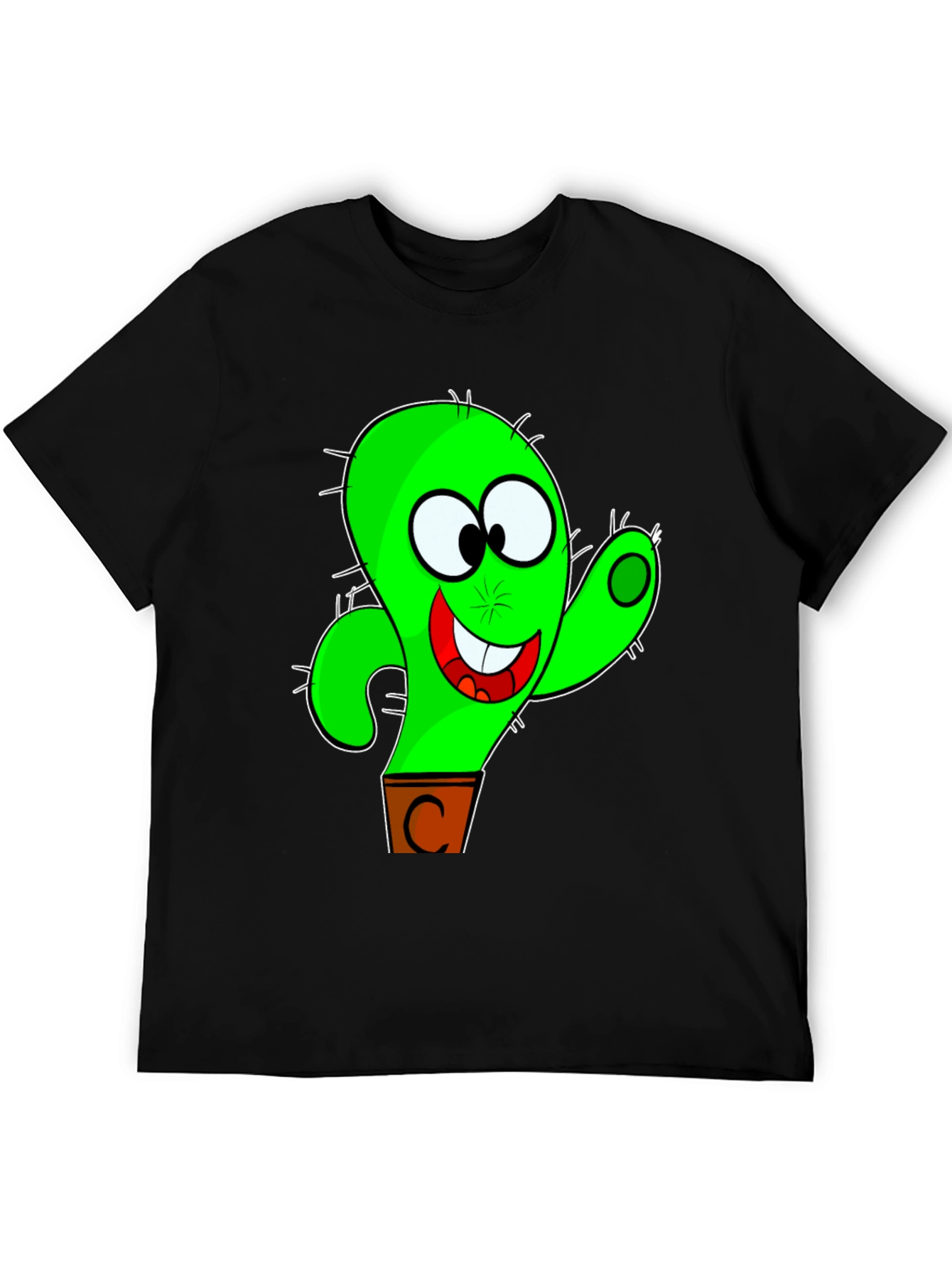 Funny Cactus Cartoon Graphic T-Shirt