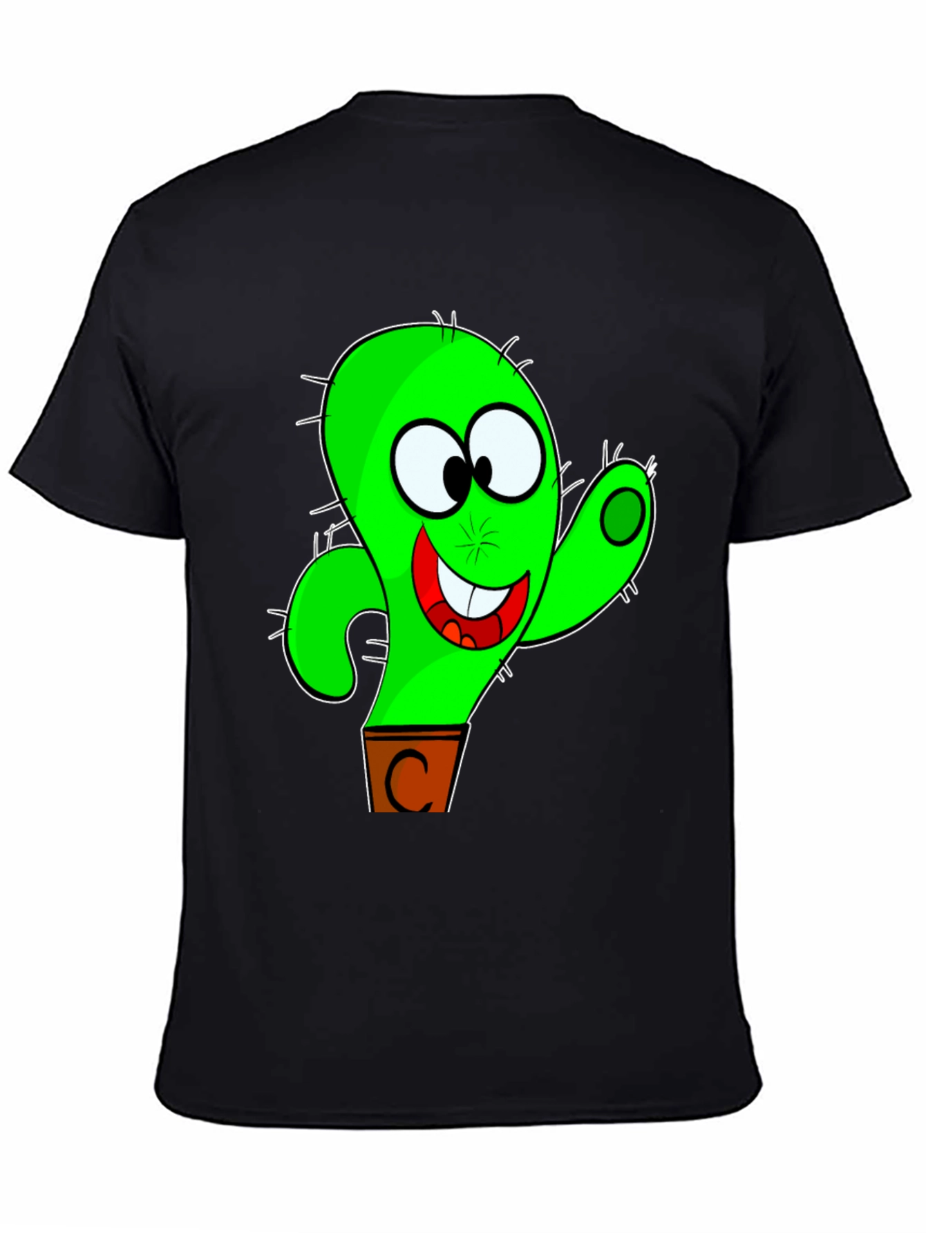 Funny Cactus Cartoon Graphic T-Shirt