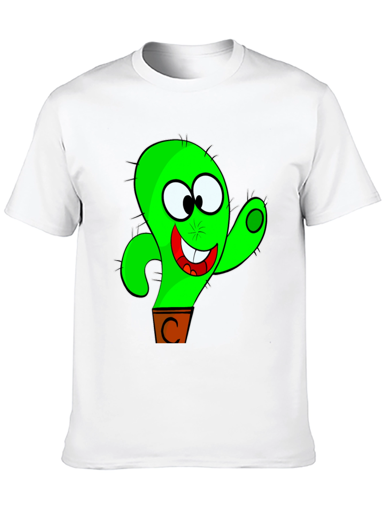 Funny Cactus Cartoon Graphic T-Shirt