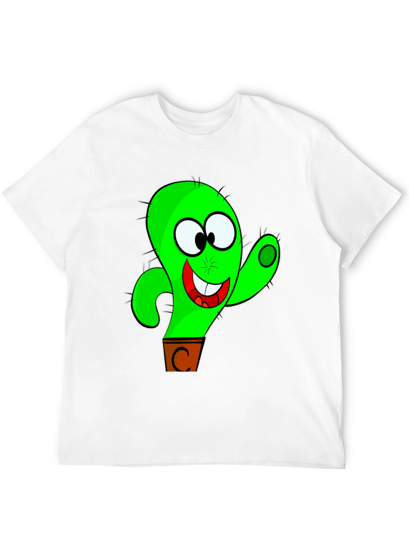 Funny Cactus Cartoon Graphic T-Shirt