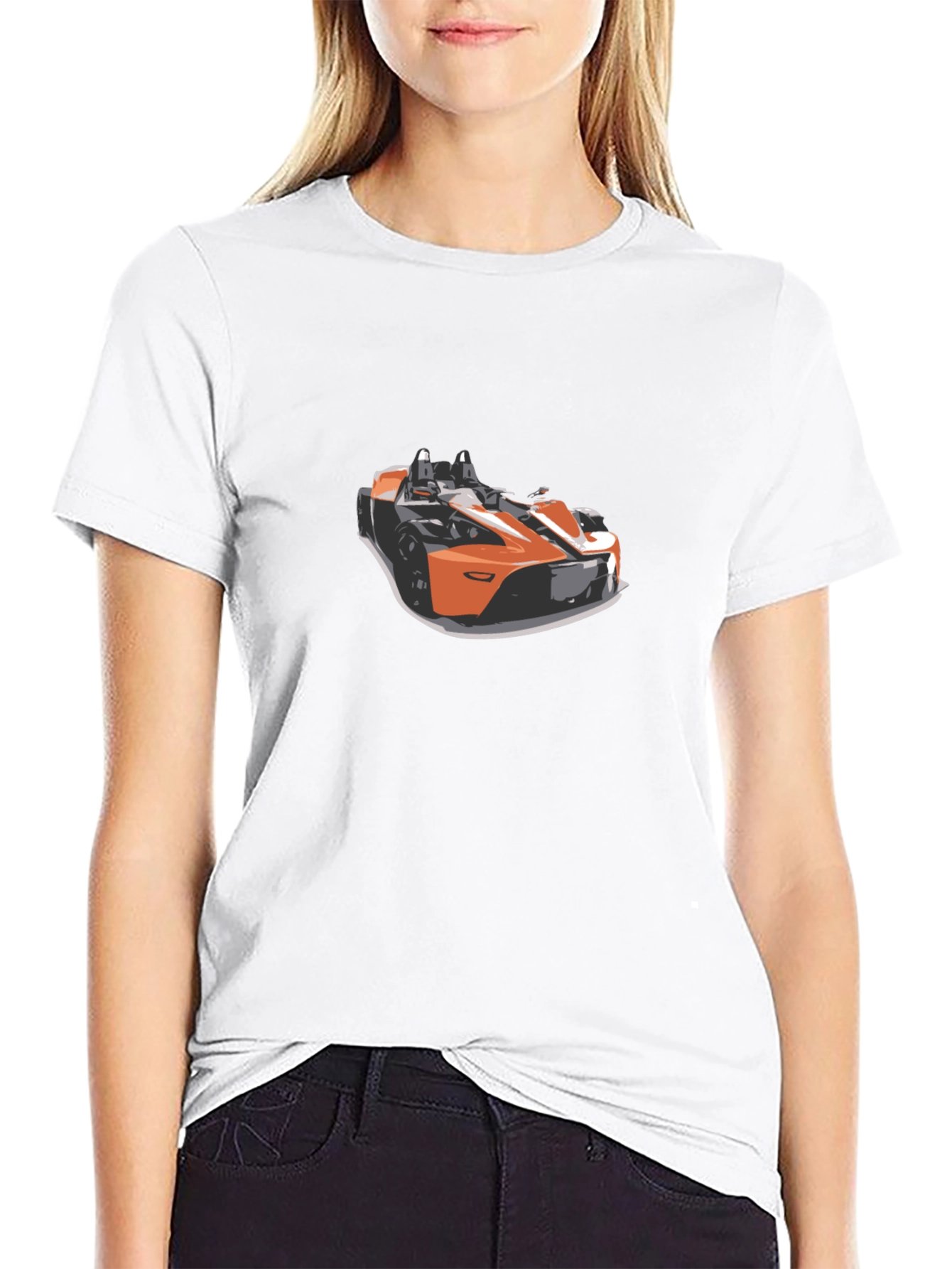 Cool Car Graphic Tee - Sleek Black T-Shirt