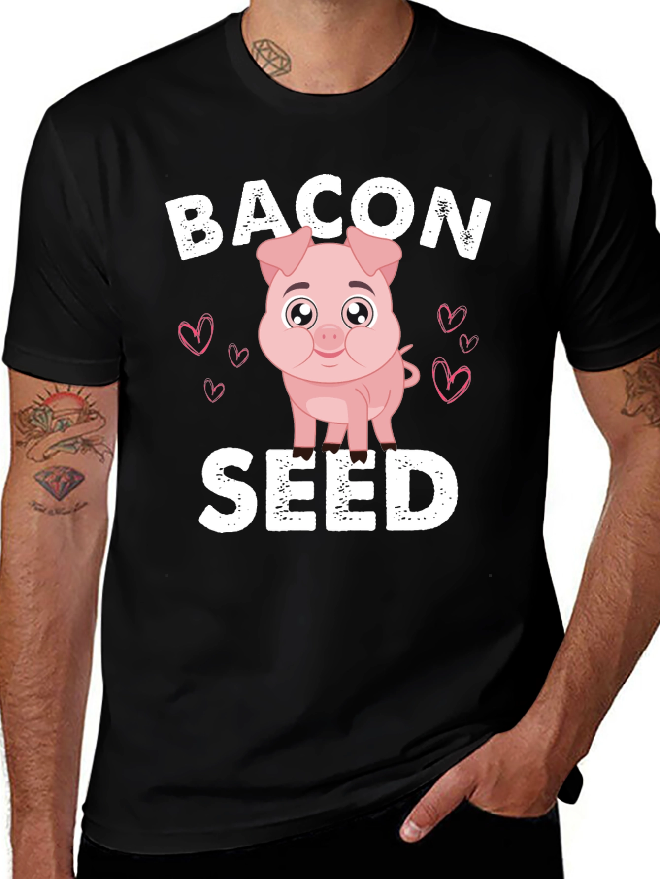Bacon Seed Pig Graphic Tee - Unique & Fun!