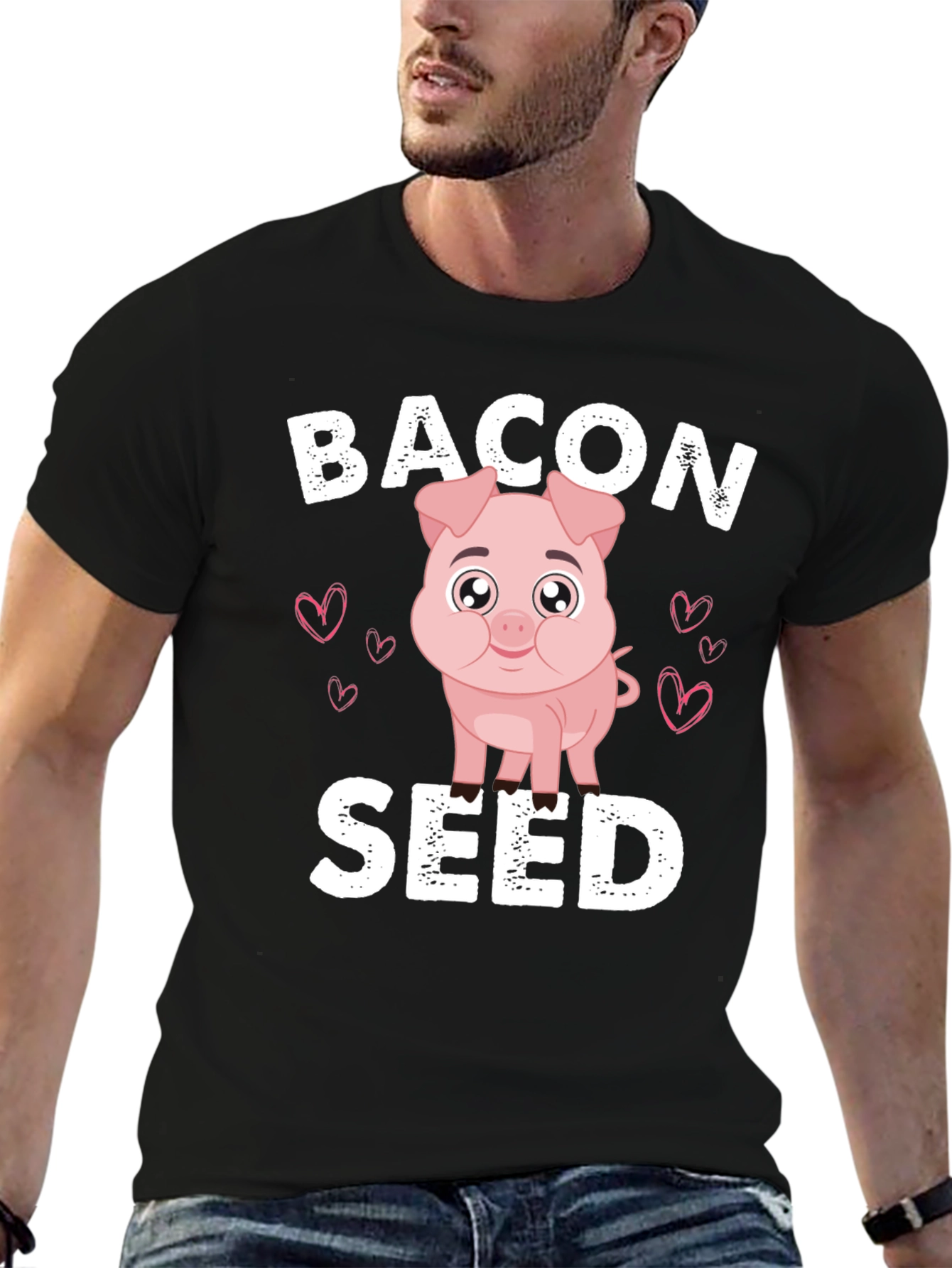 Bacon Seed Pig Graphic Tee - Unique & Fun!