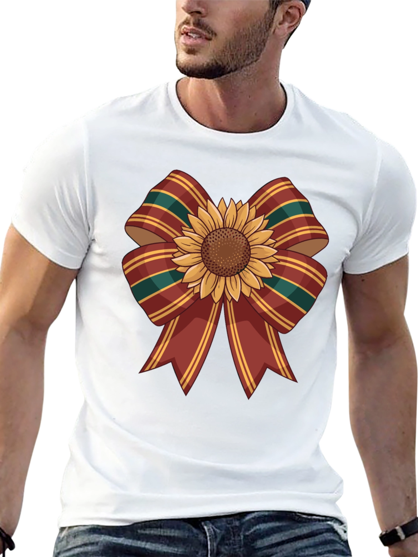 Sunflower Bow T-Shirt - Autumn Harvest