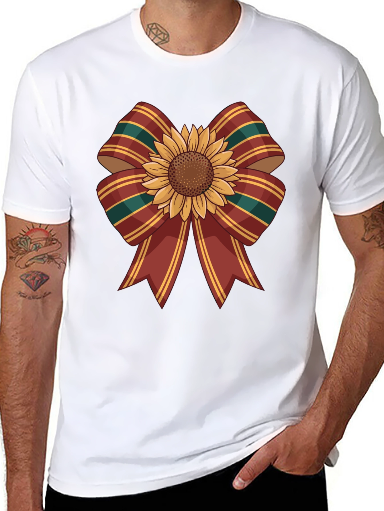 Sunflower Bow T-Shirt - Autumn Harvest