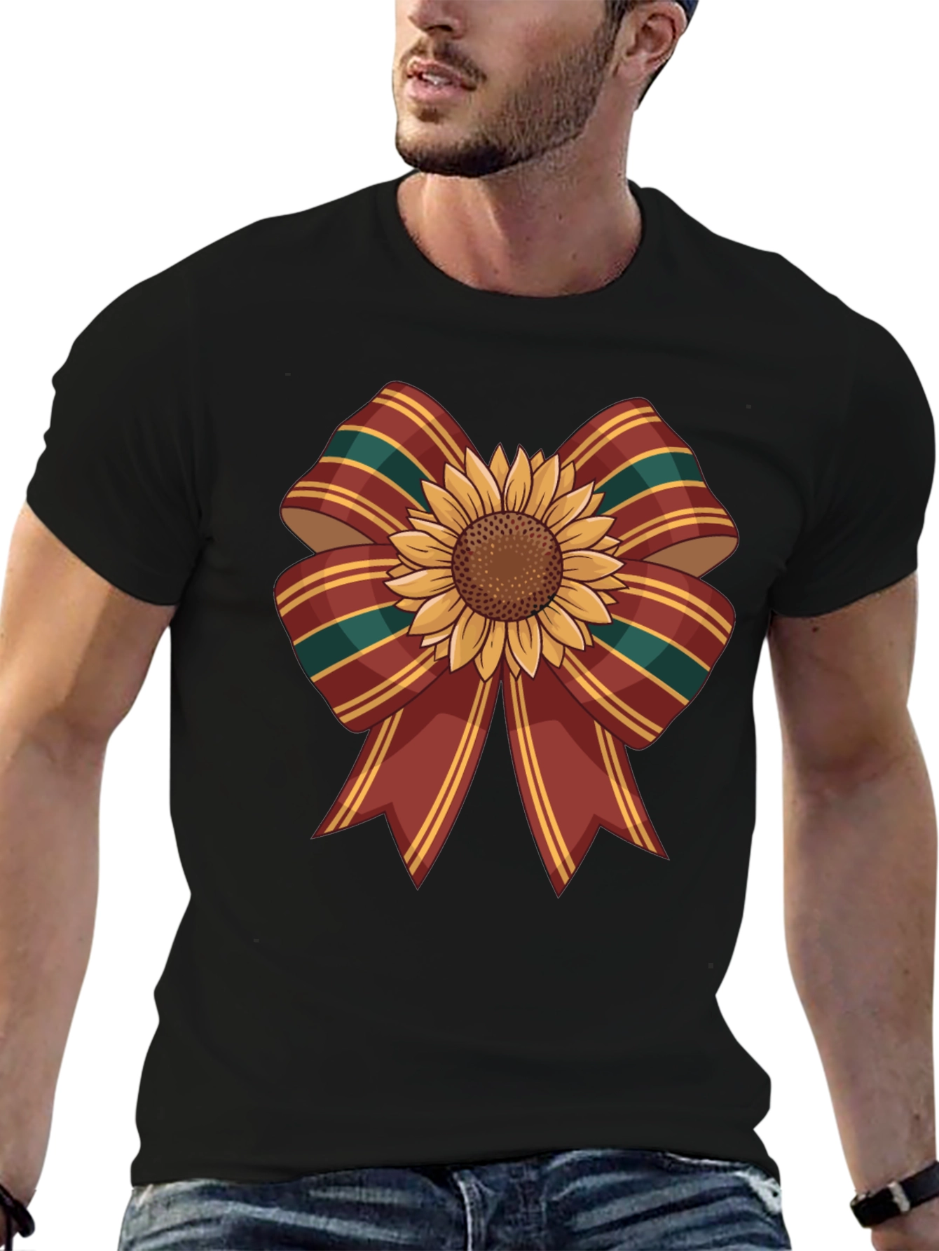 Sunflower Bow T-Shirt - Autumn Harvest
