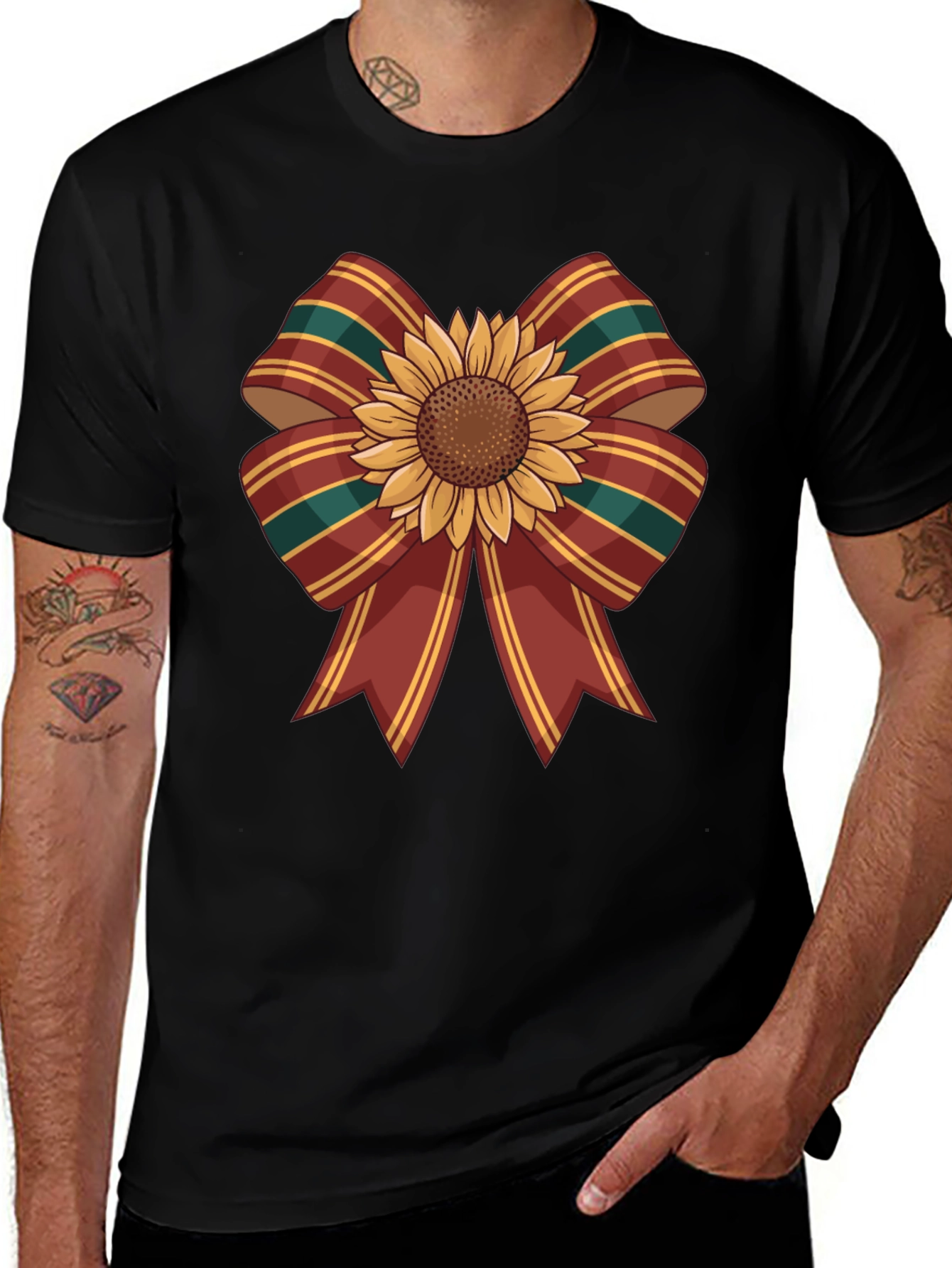 Sunflower Bow T-Shirt - Autumn Harvest