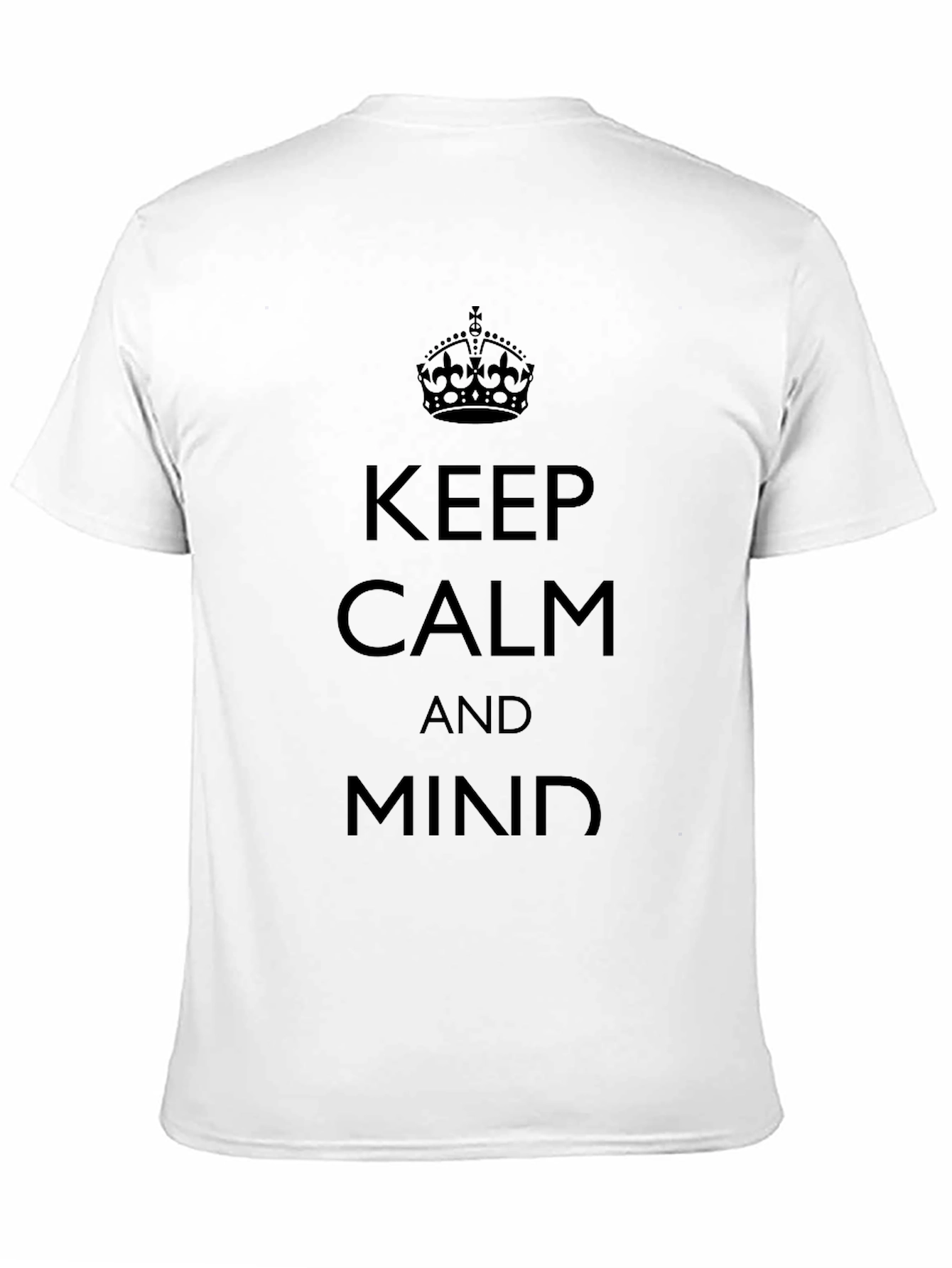 Keep Calm and Mind Black Graphic Tee