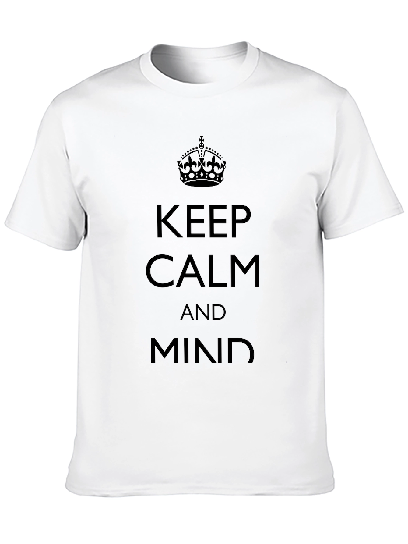 Keep Calm and Mind Black Graphic Tee