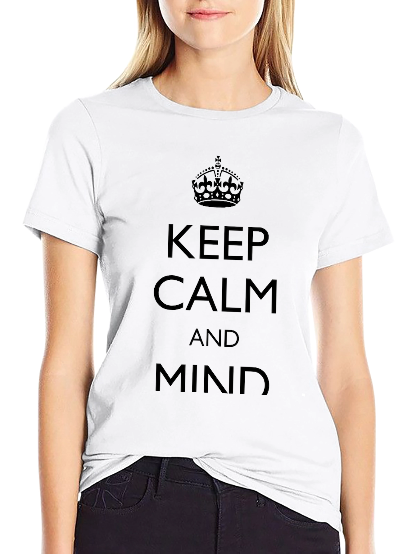 Keep Calm and Mind Black Graphic Tee
