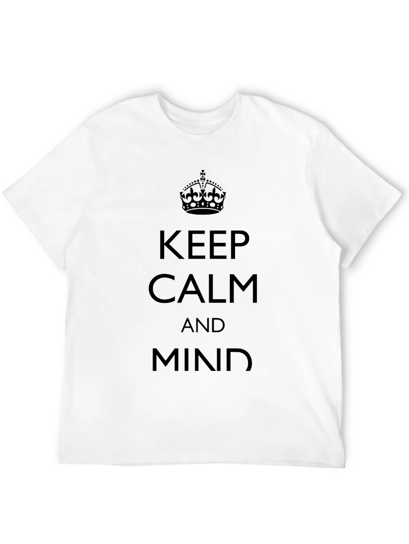 Keep Calm and Mind Black Graphic Tee