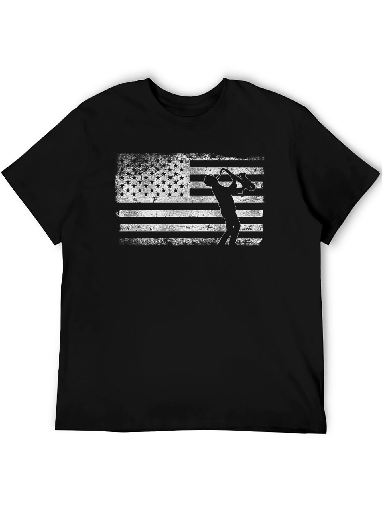 Saxophone American Flag T-Shirt