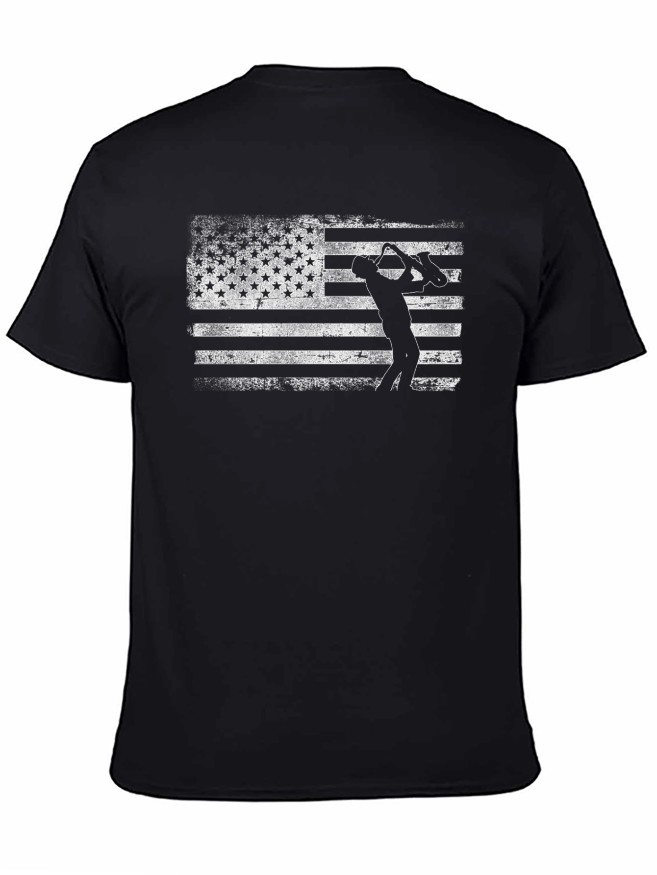 Saxophone American Flag T-Shirt