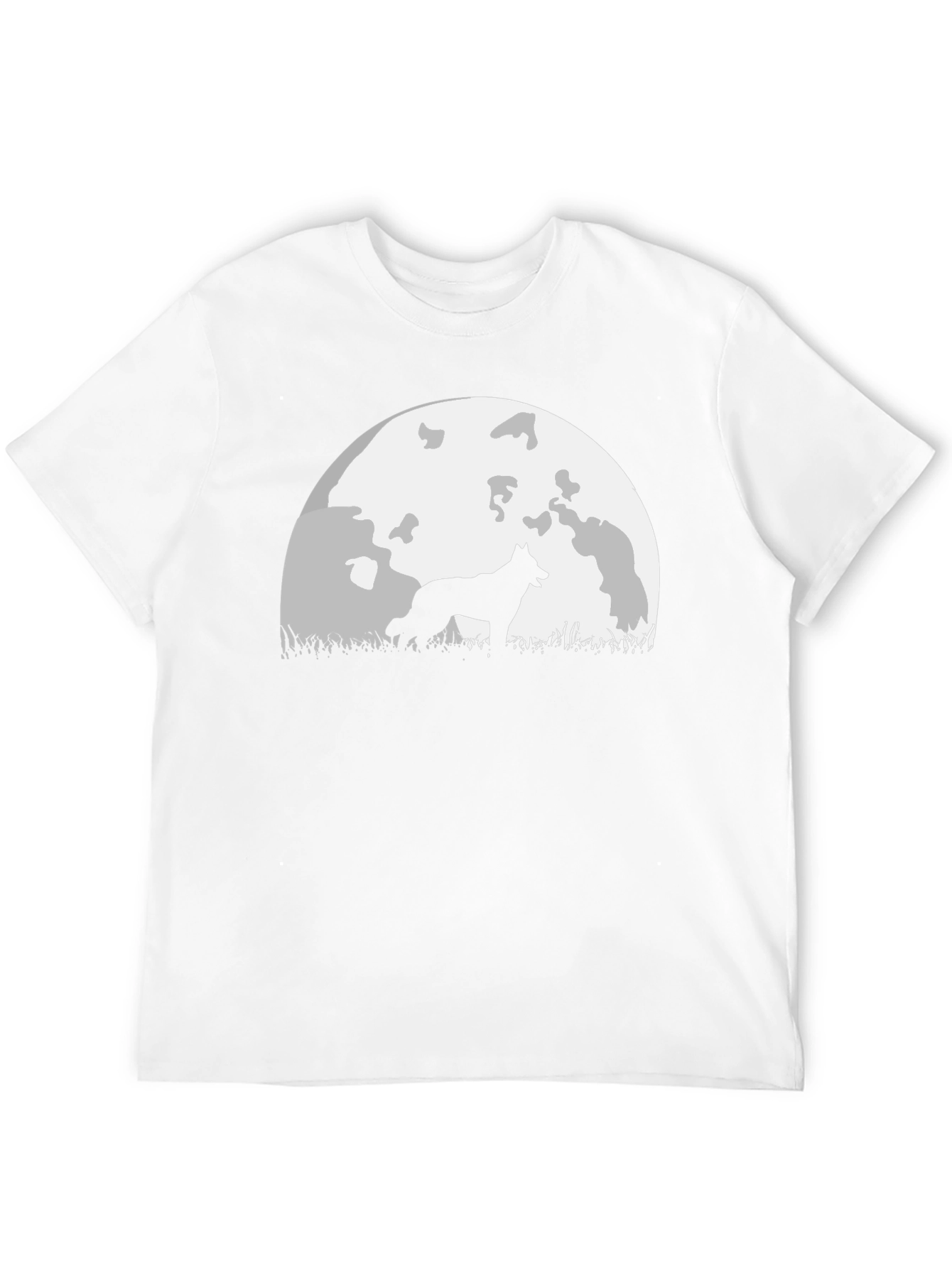 Wolf Silhouette Moon Graphic Tee - Black T-Shirt