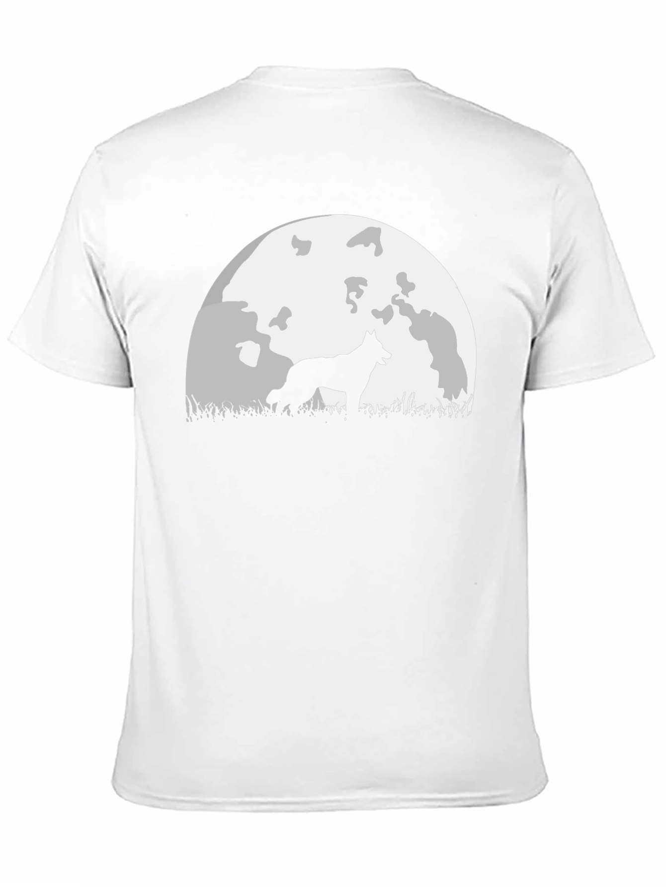 Wolf Silhouette Moon Graphic Tee - Black T-Shirt
