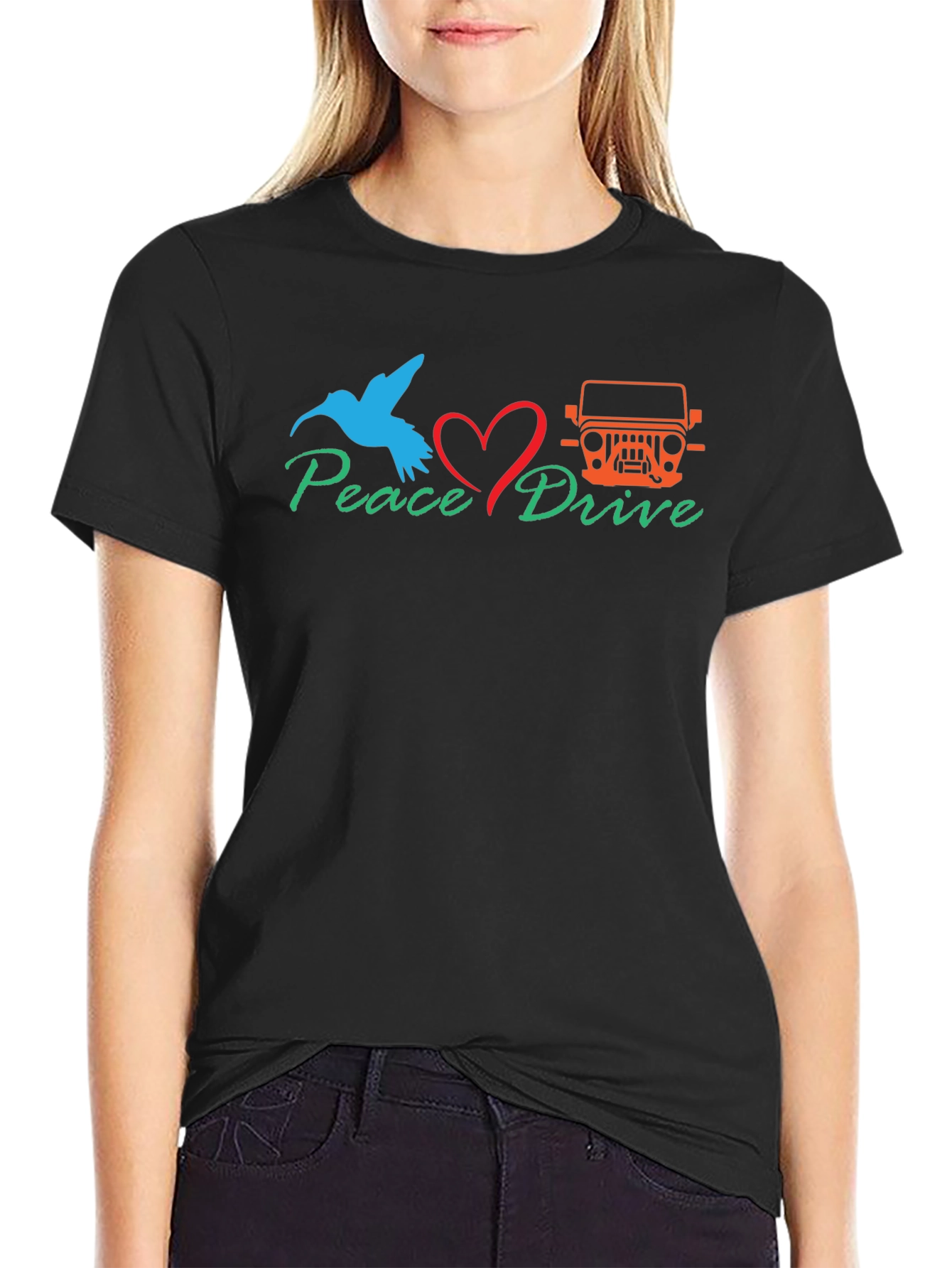 Peace Drive T-Shirt - Bird Love Jeep Graphic