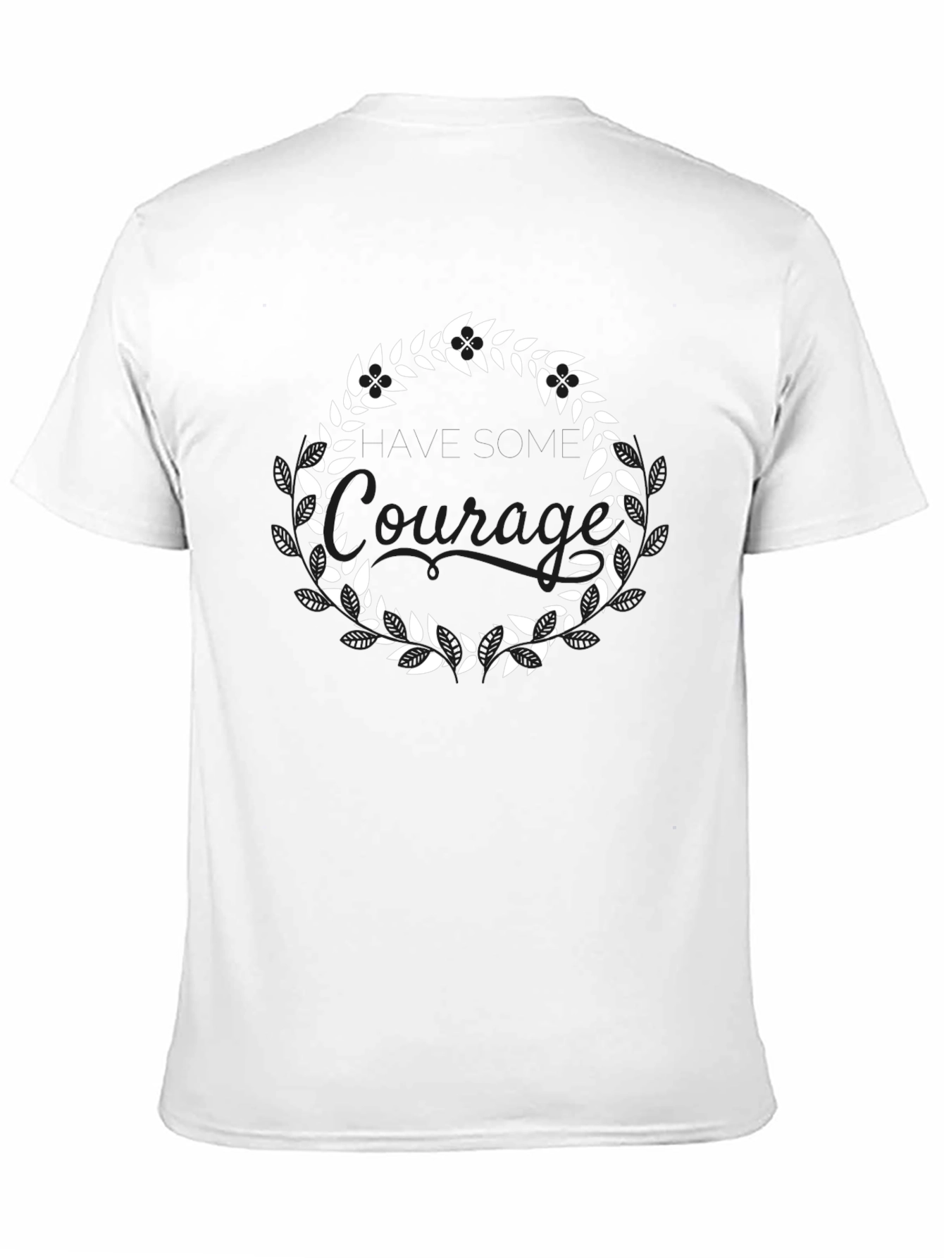 Leaf Wreath Graphic Tee - Stylish Black T-Shirt