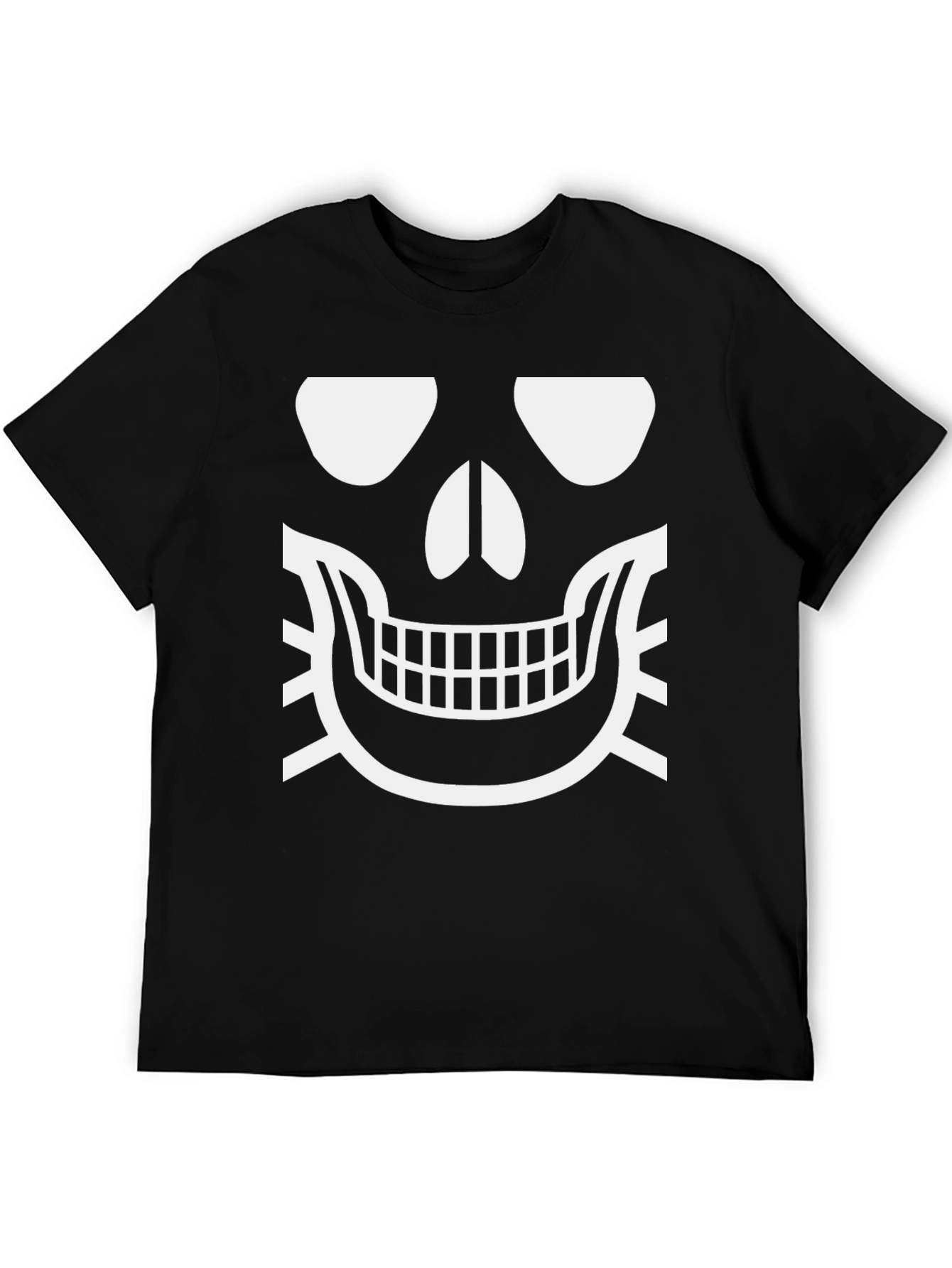 Skull Face Graphic T-Shirt - Classic Halloween Design