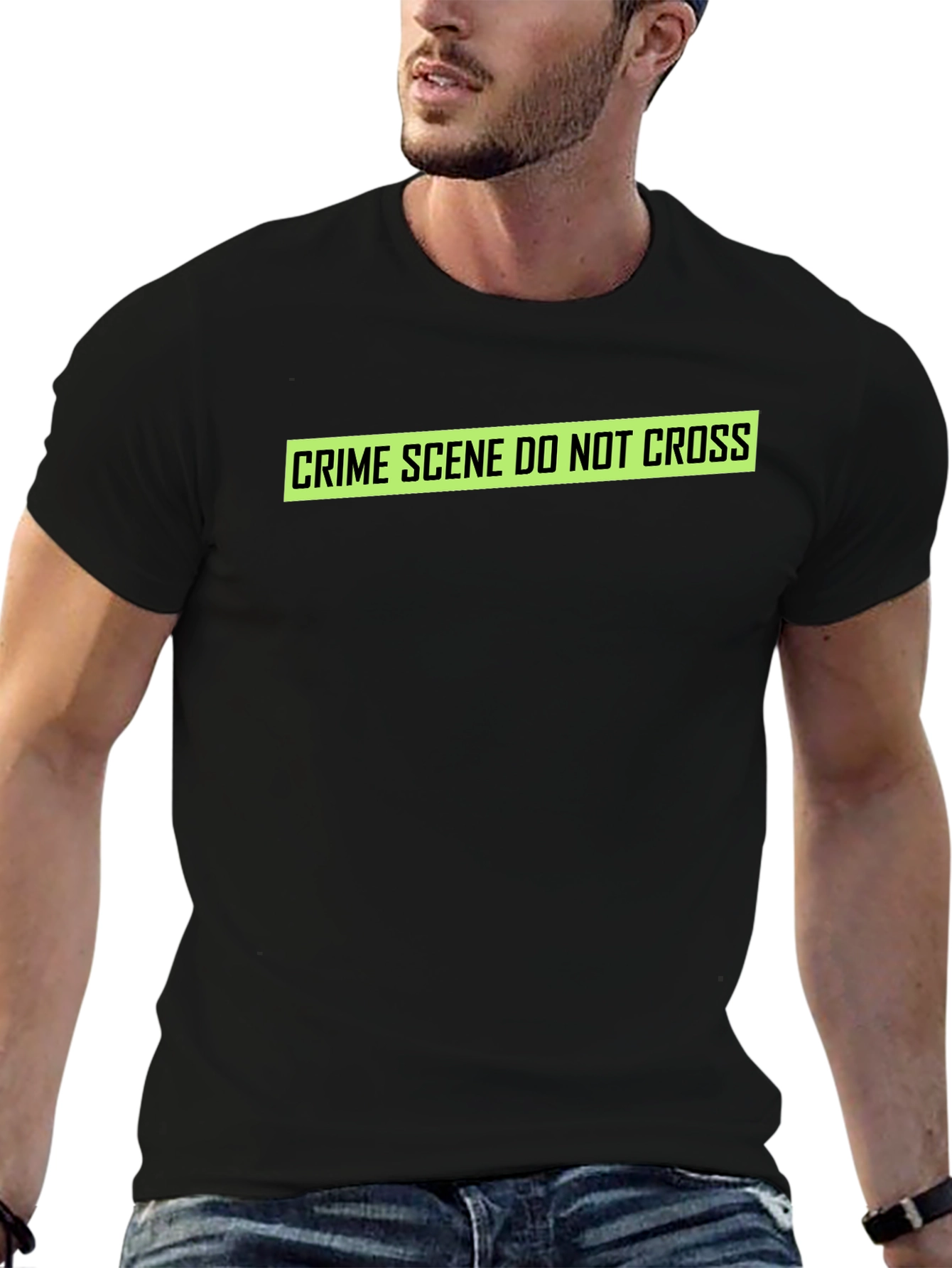 Crime Scene Do Not Cross T-Shirt - Black