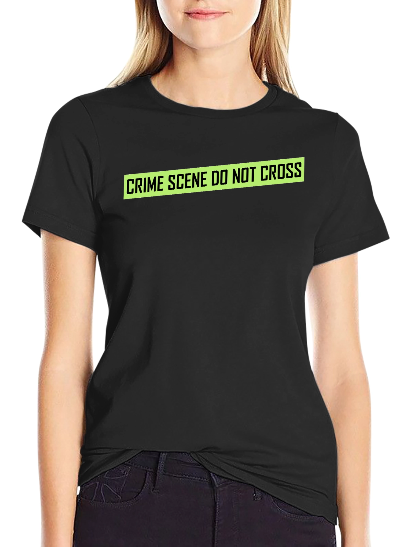 Crime Scene Do Not Cross T-Shirt - Black