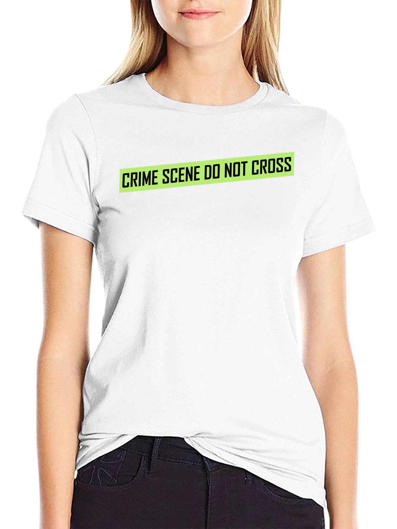 Crime Scene Do Not Cross T-Shirt - Black
