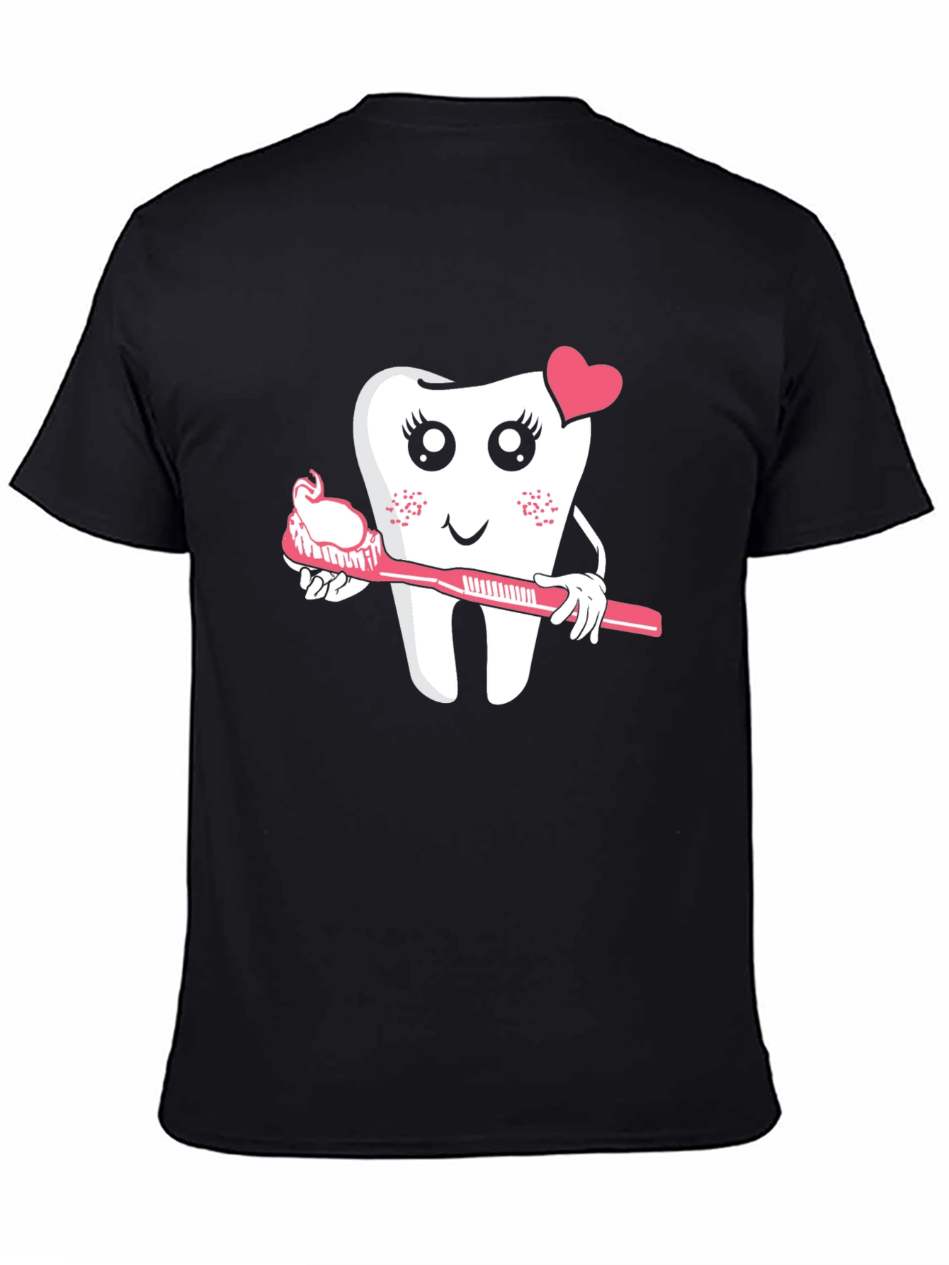 Cute Tooth with Toothbrush Graphic Tee