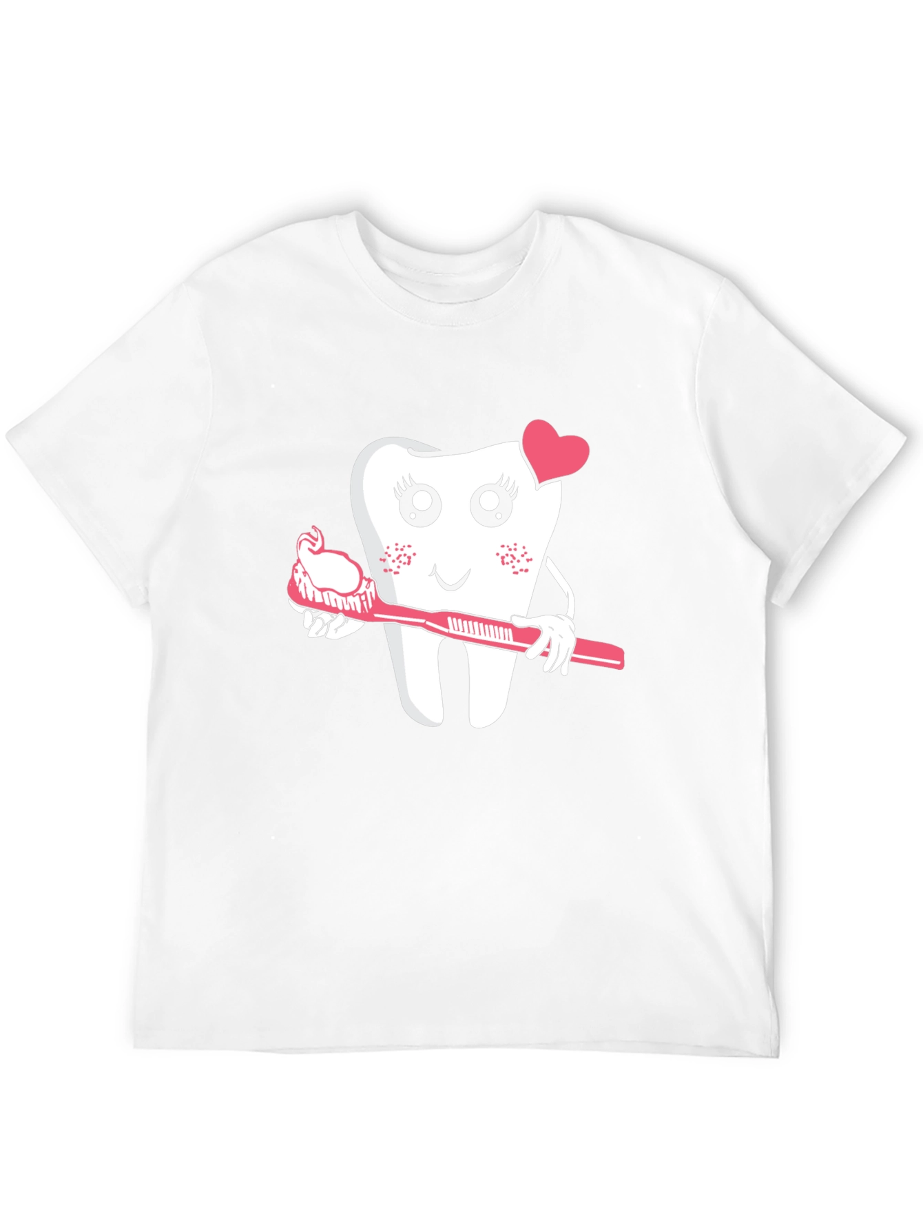 Cute Tooth with Toothbrush Graphic Tee