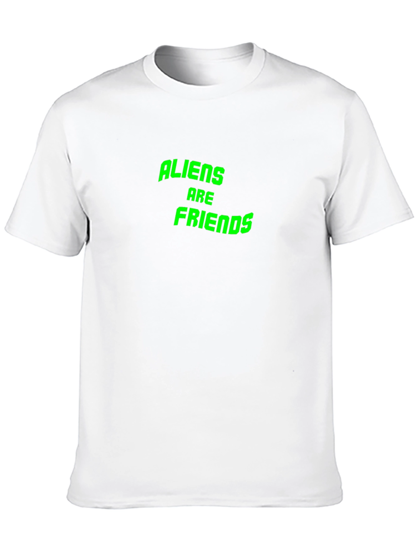 Aliens Are Friends Graphic T-Shirt - Black Cotton Tee