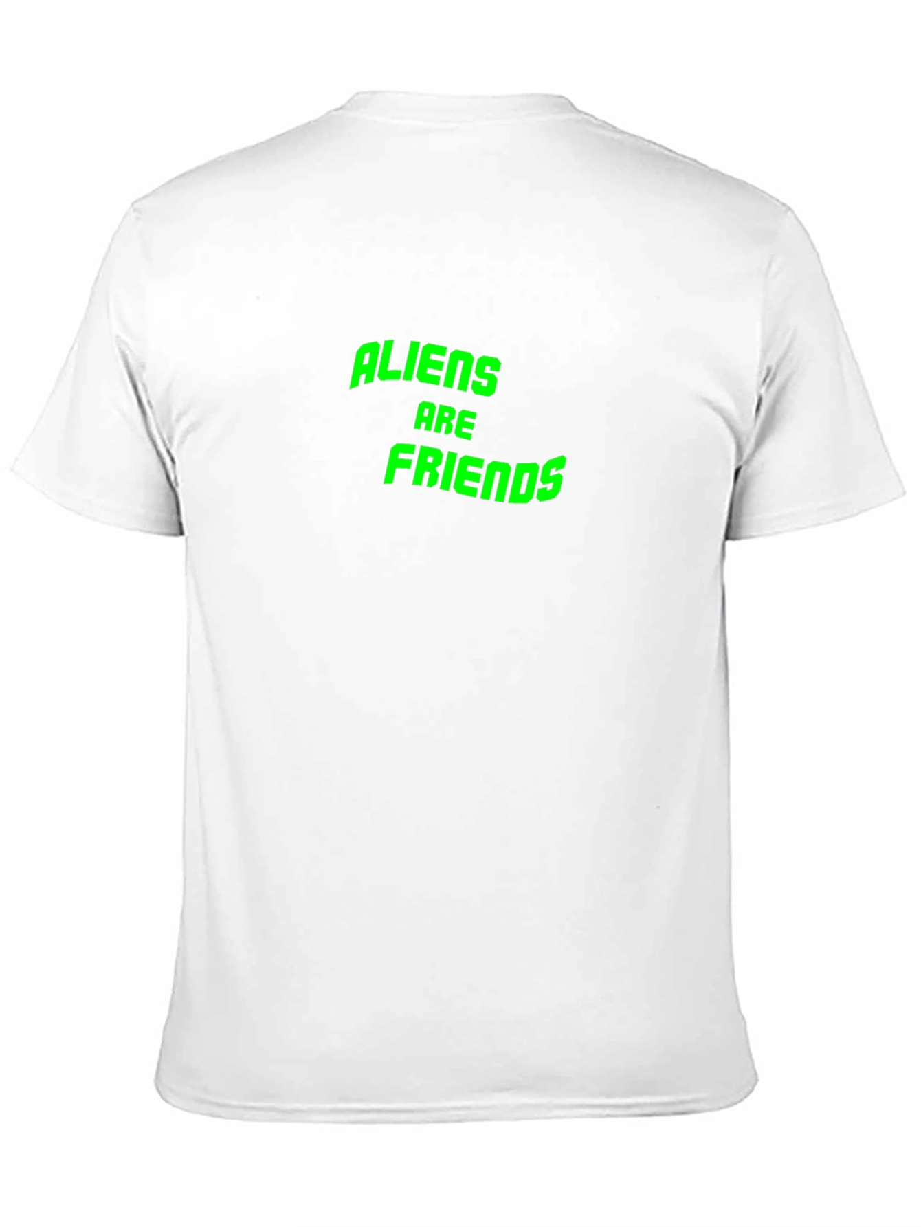 Aliens Are Friends Graphic T-Shirt - Black Cotton Tee