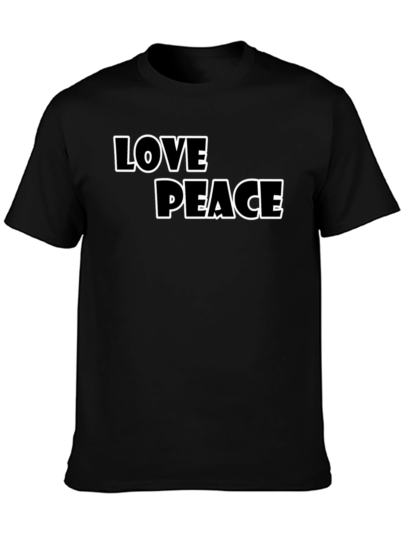 Love Peace Black T-Shirt - Stylish Graphic Tee