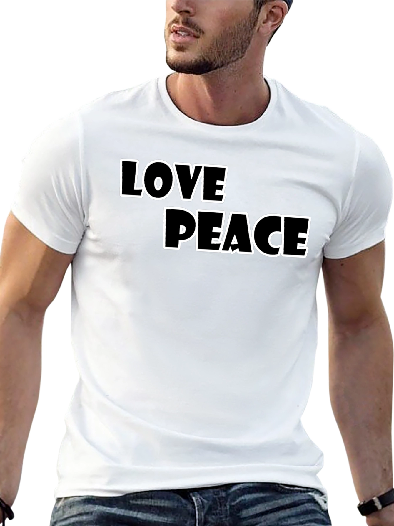 Love Peace Black T-Shirt - Stylish Graphic Tee
