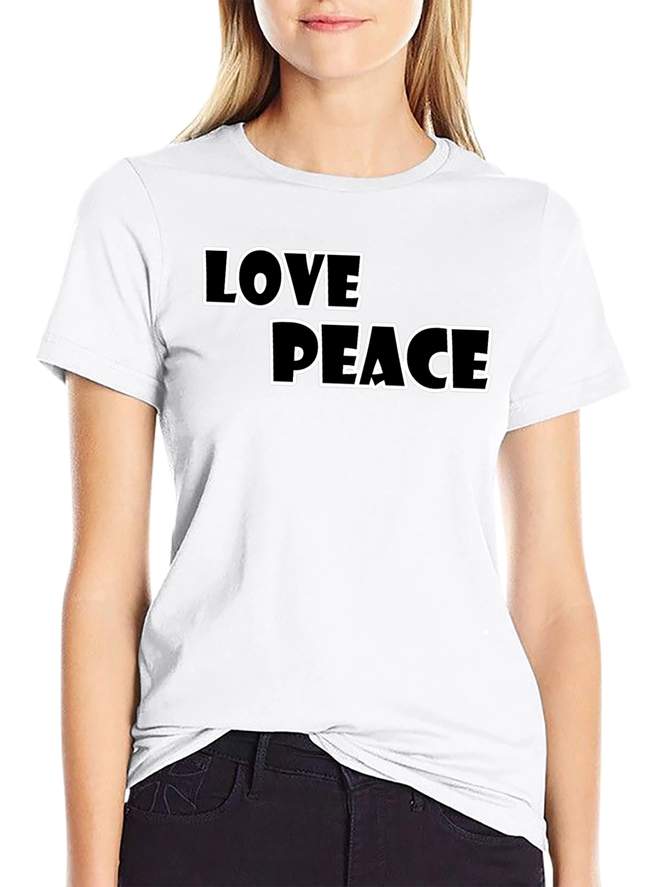 Love Peace Black T-Shirt - Stylish Graphic Tee