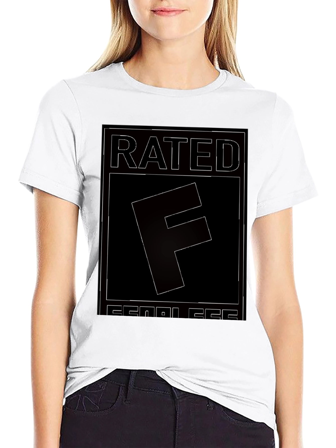 Rated F for Fearless Graphic Tee - Black