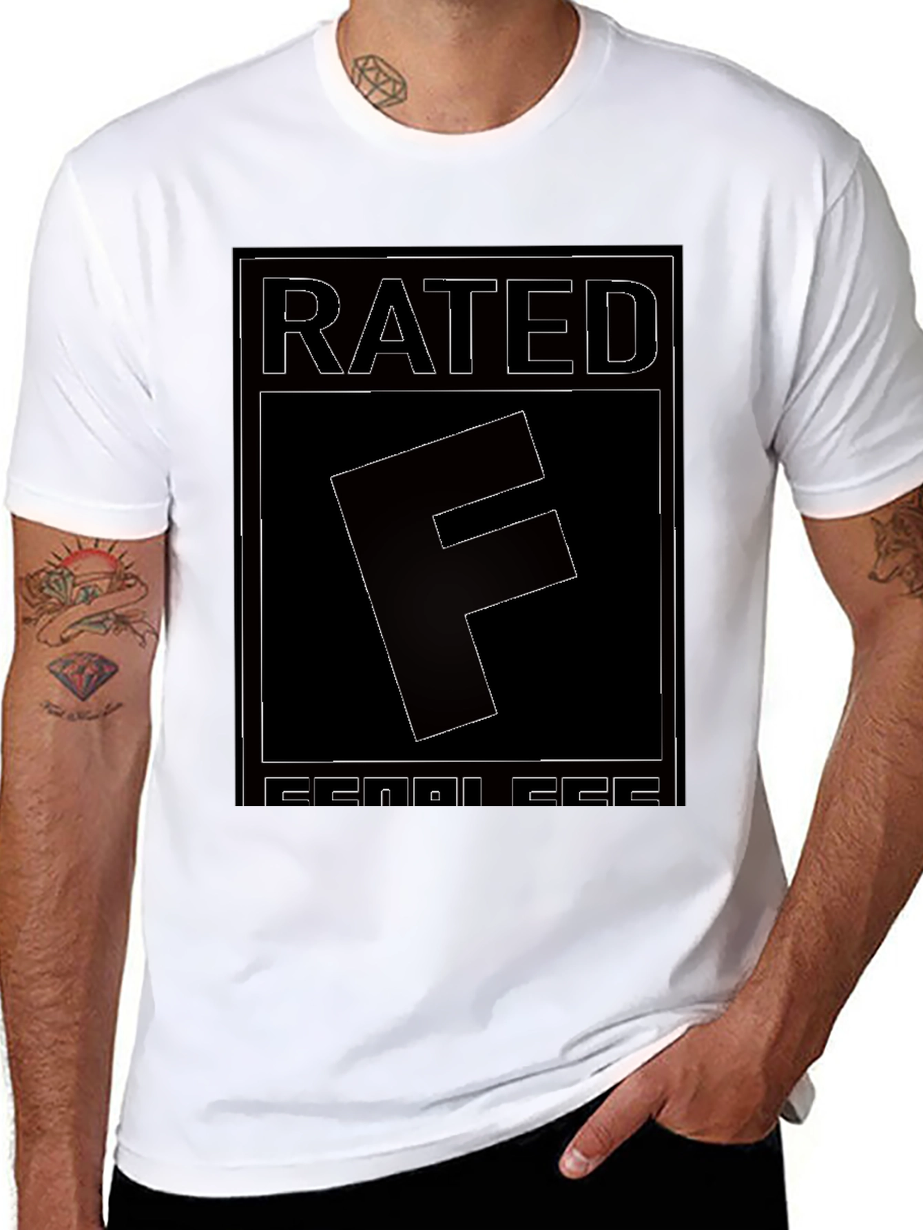 Rated F for Fearless Graphic Tee - Black