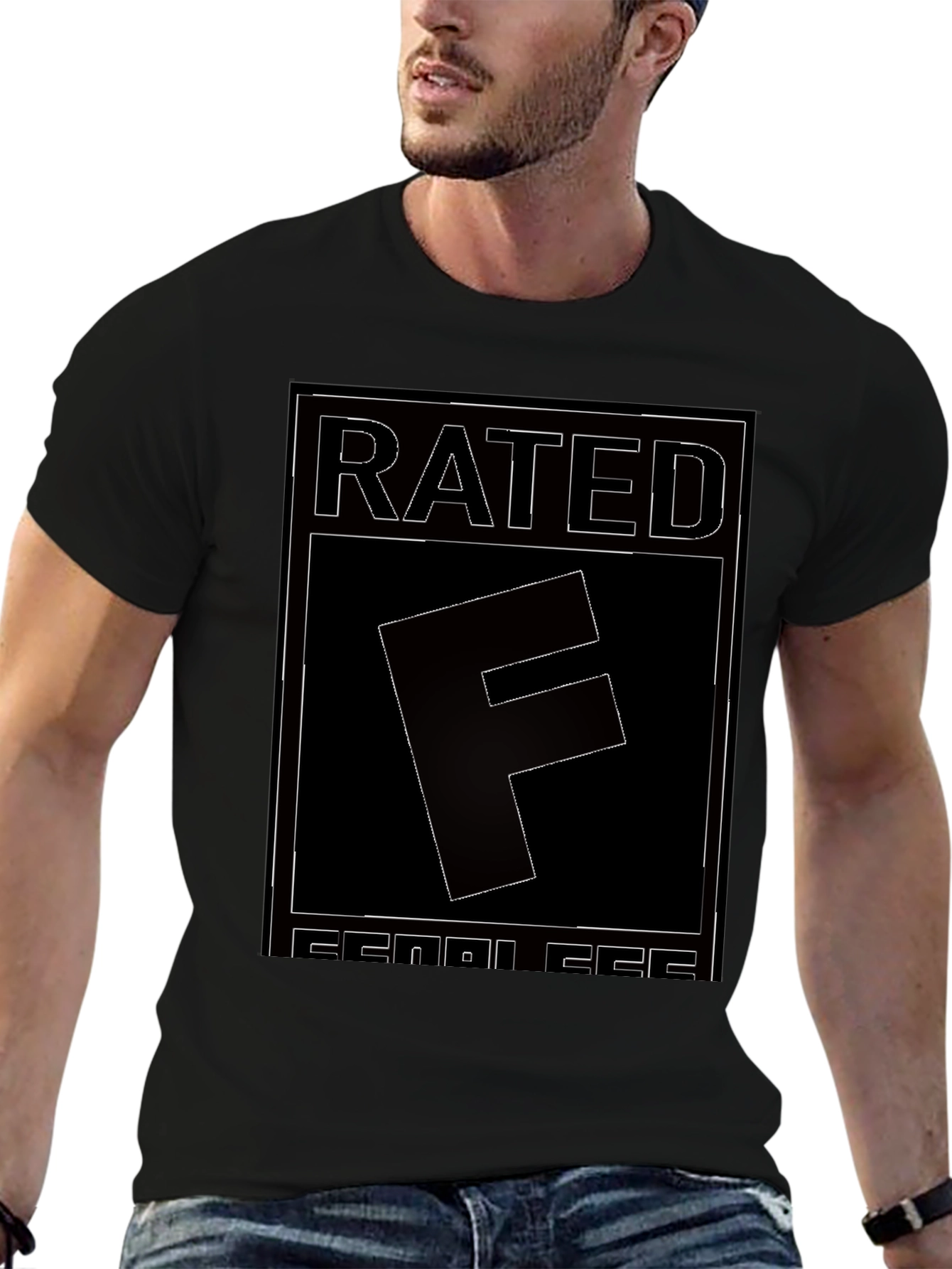 Rated F for Fearless Graphic Tee - Black