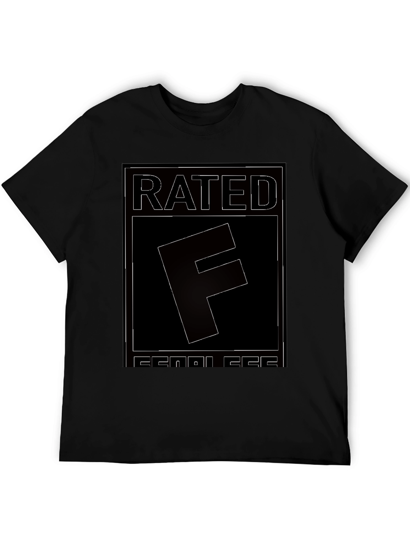 Rated F for Fearless Graphic Tee - Black
