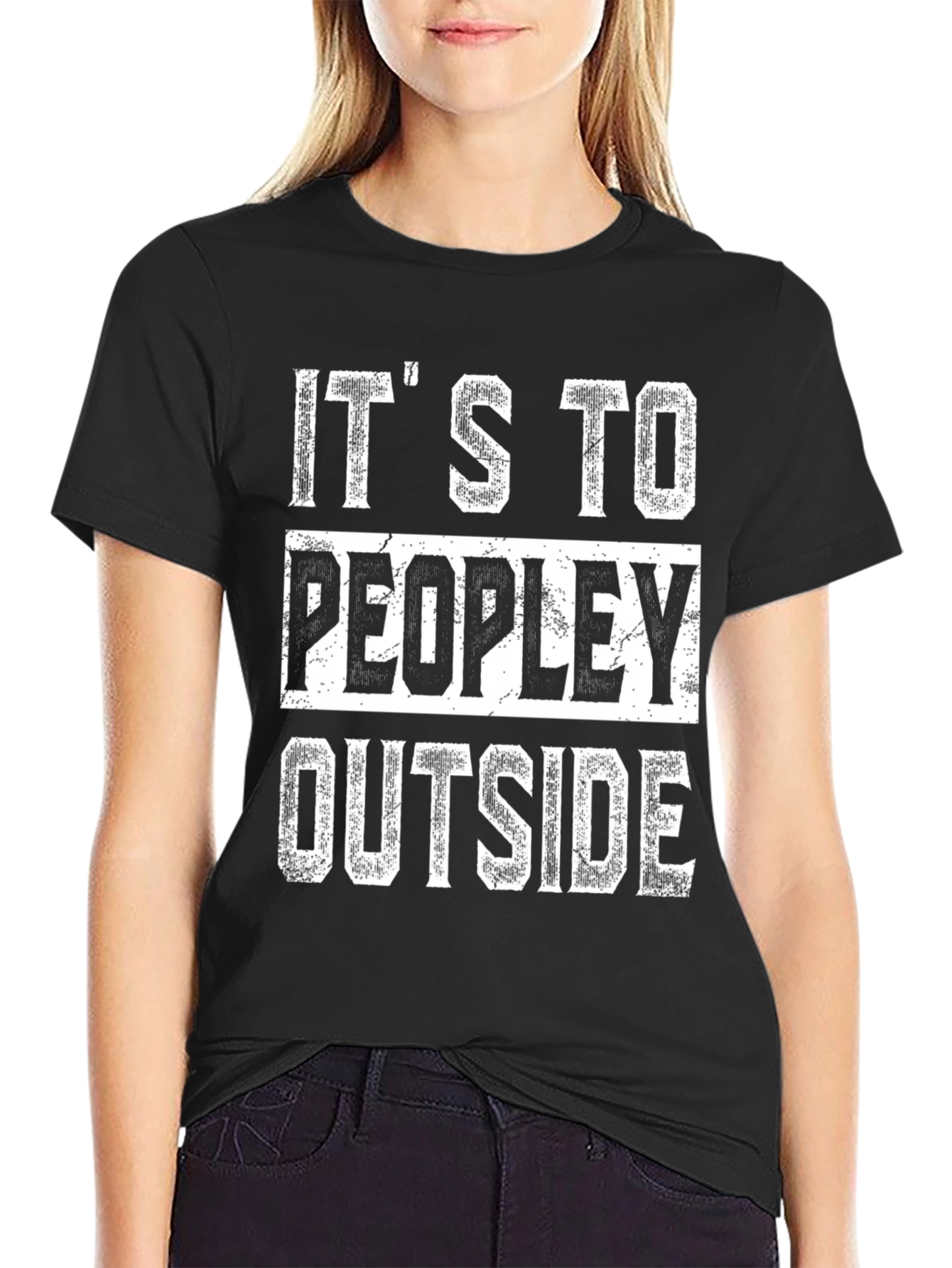 Introverted Graphic Tee - Its Too Peopley Outside