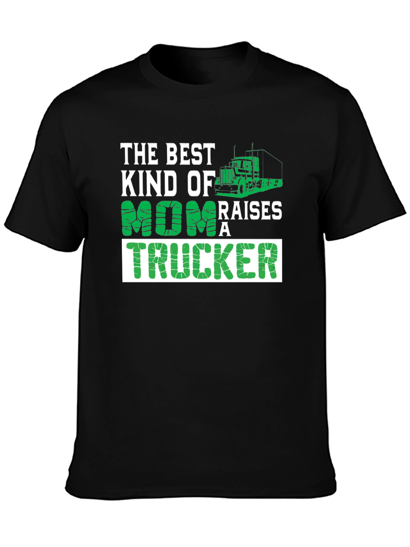 Best Mom Trucker T-Shirt - Black Graphic Tee