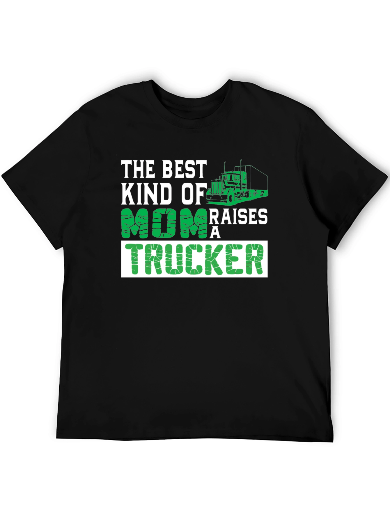 Best Mom Trucker T-Shirt - Black Graphic Tee
