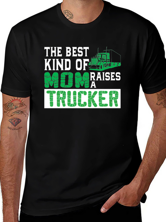 Best Mom Trucker T-Shirt - Black Graphic Tee