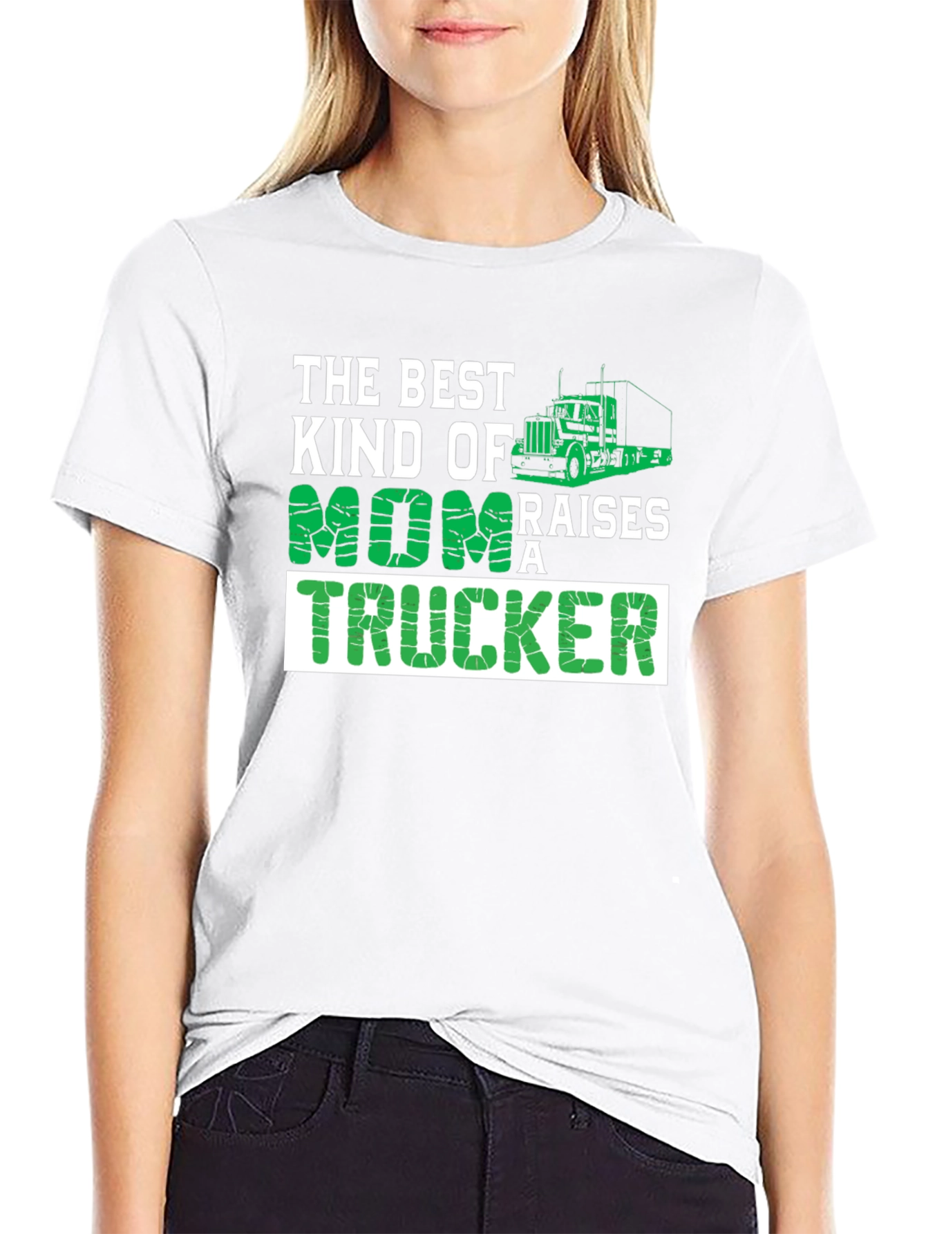 Best Mom Trucker T-Shirt - Black Graphic Tee