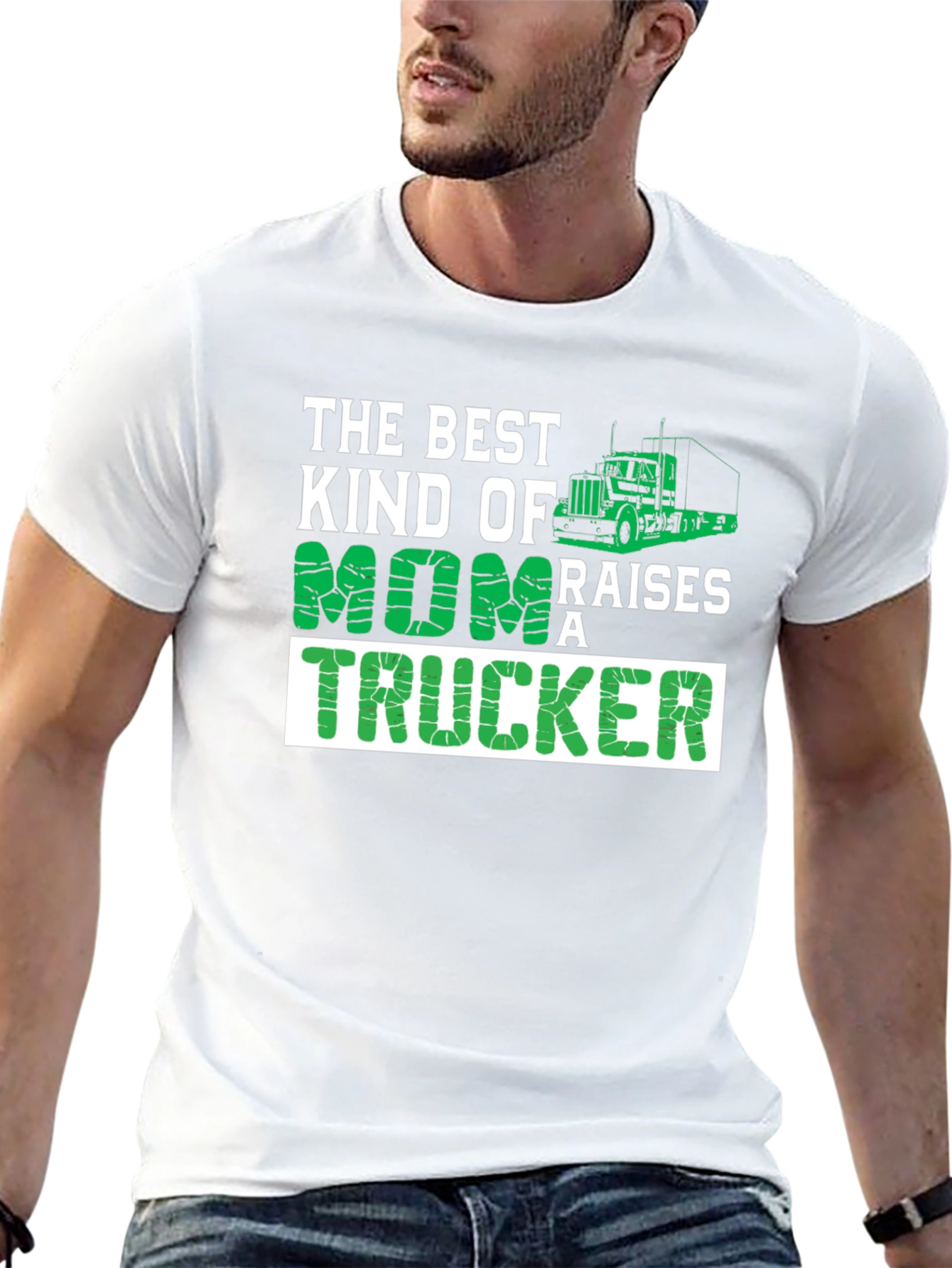 Best Mom Trucker T-Shirt - Black Graphic Tee