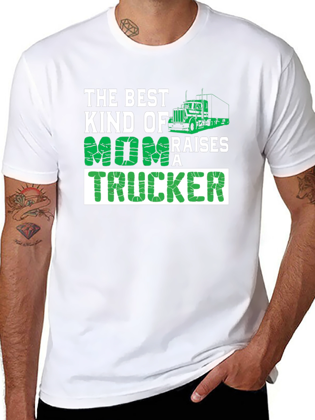 Best Mom Trucker T-Shirt - Black Graphic Tee