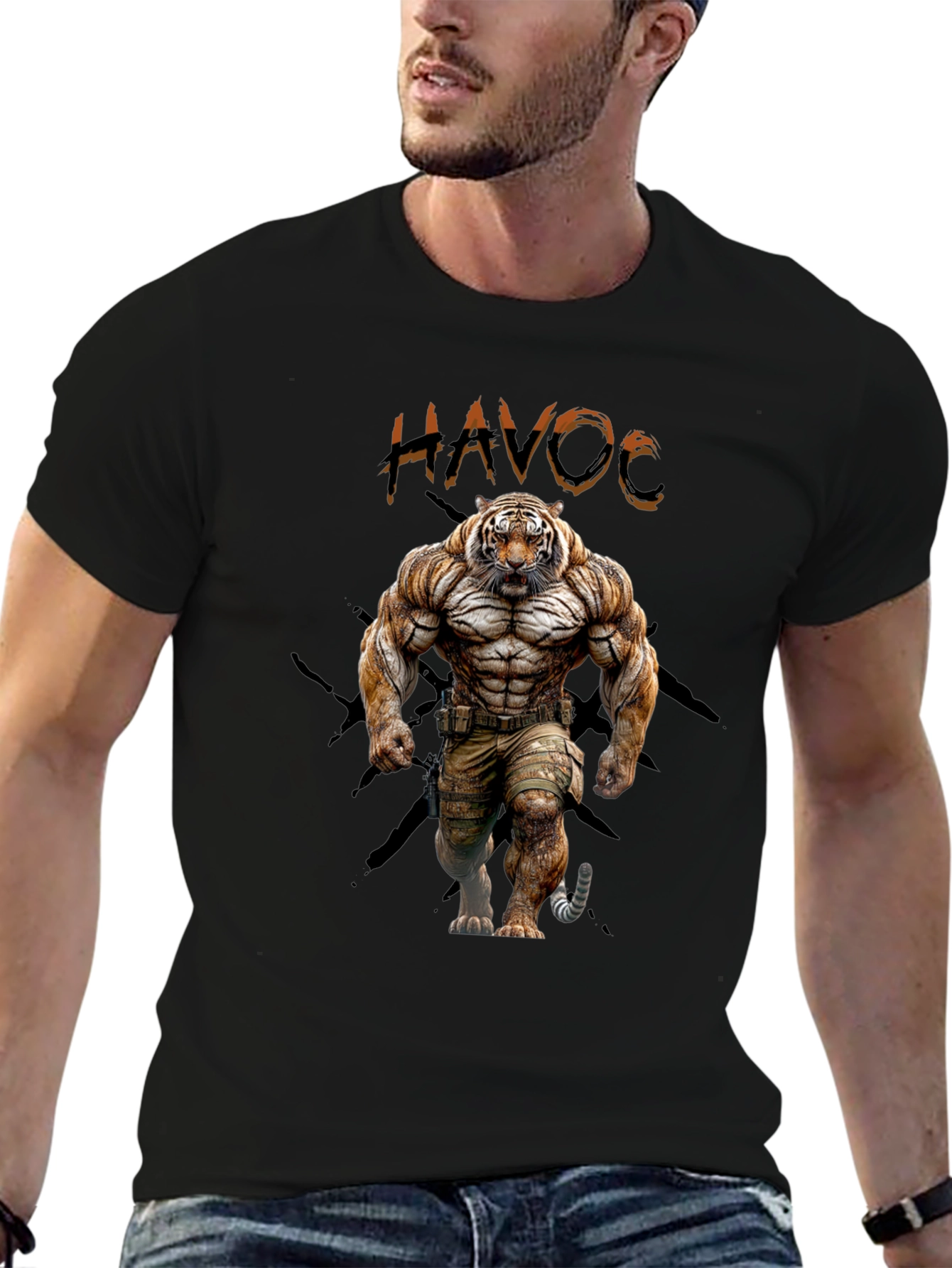 Havoc Tiger Graphic T-Shirt - Bold Design