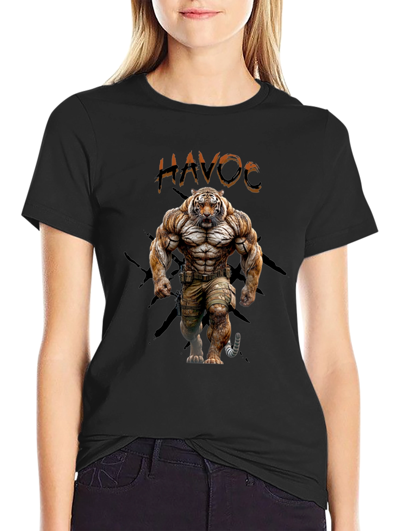 Havoc Tiger Graphic T-Shirt - Bold Design
