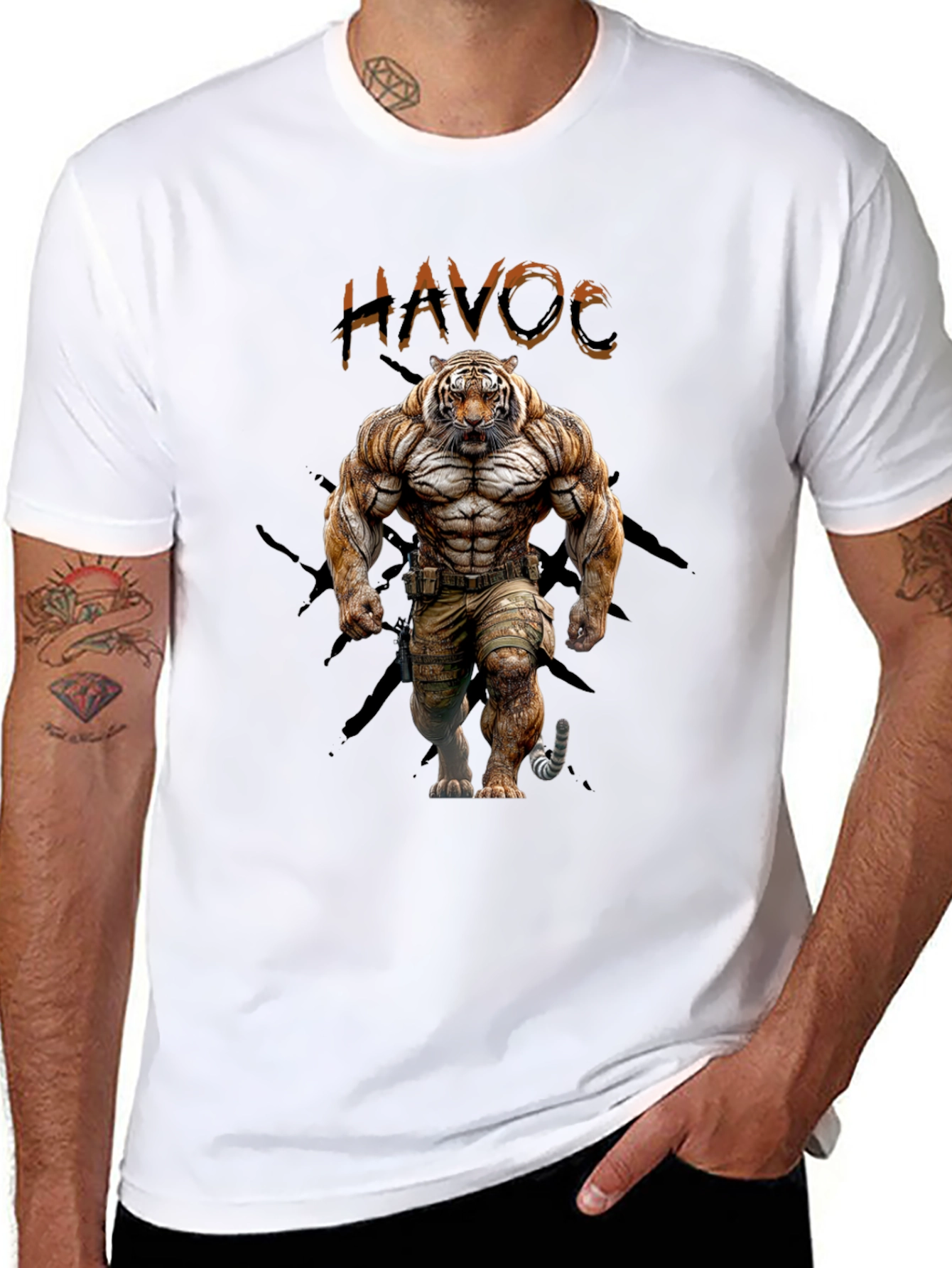 Havoc Tiger Graphic T-Shirt - Bold Design