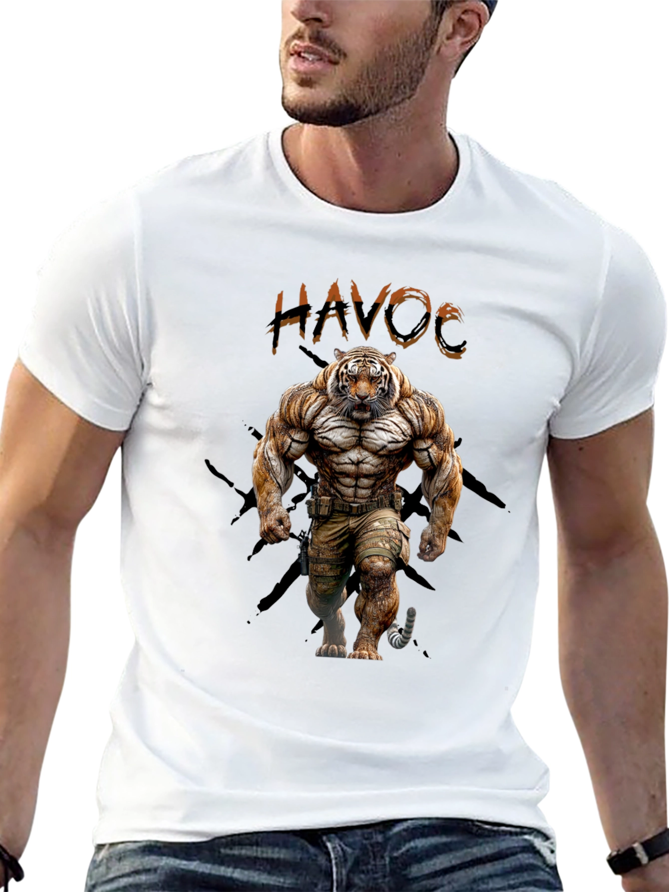 Havoc Tiger Graphic T-Shirt - Bold Design