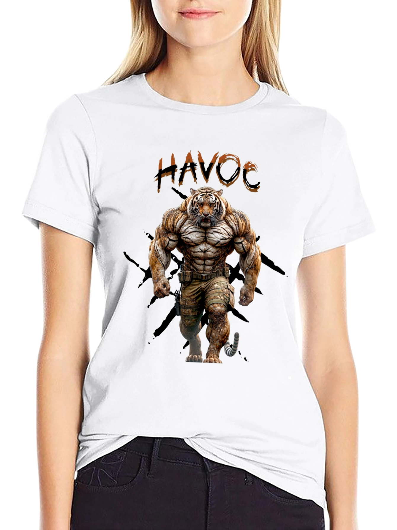 Havoc Tiger Graphic T-Shirt - Bold Design